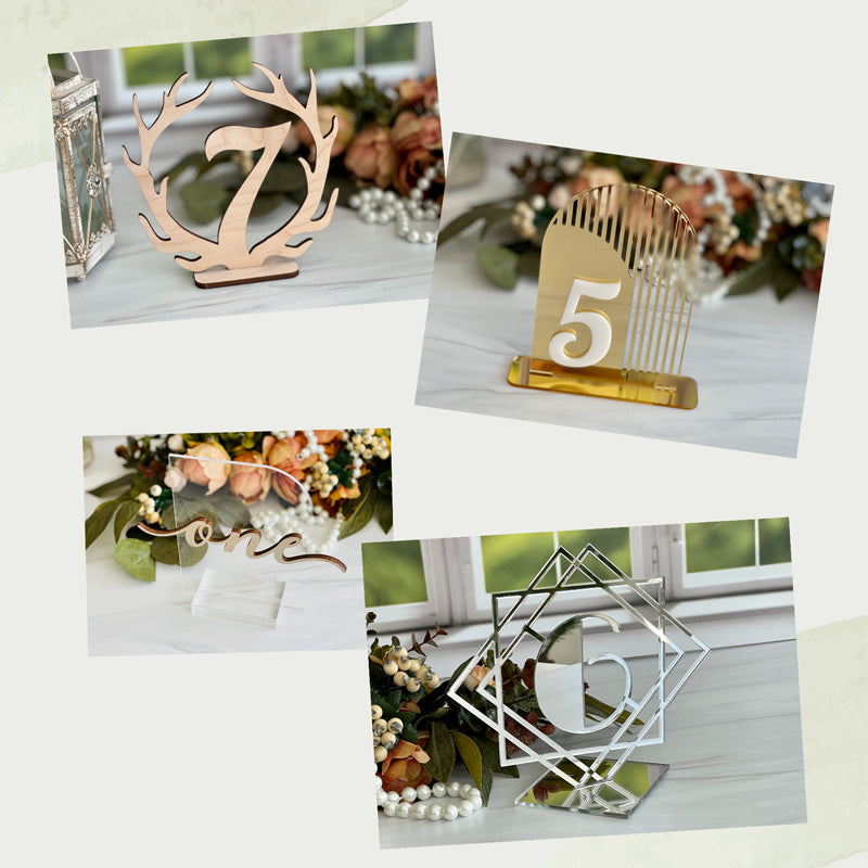 Table Numbers & Place Settings