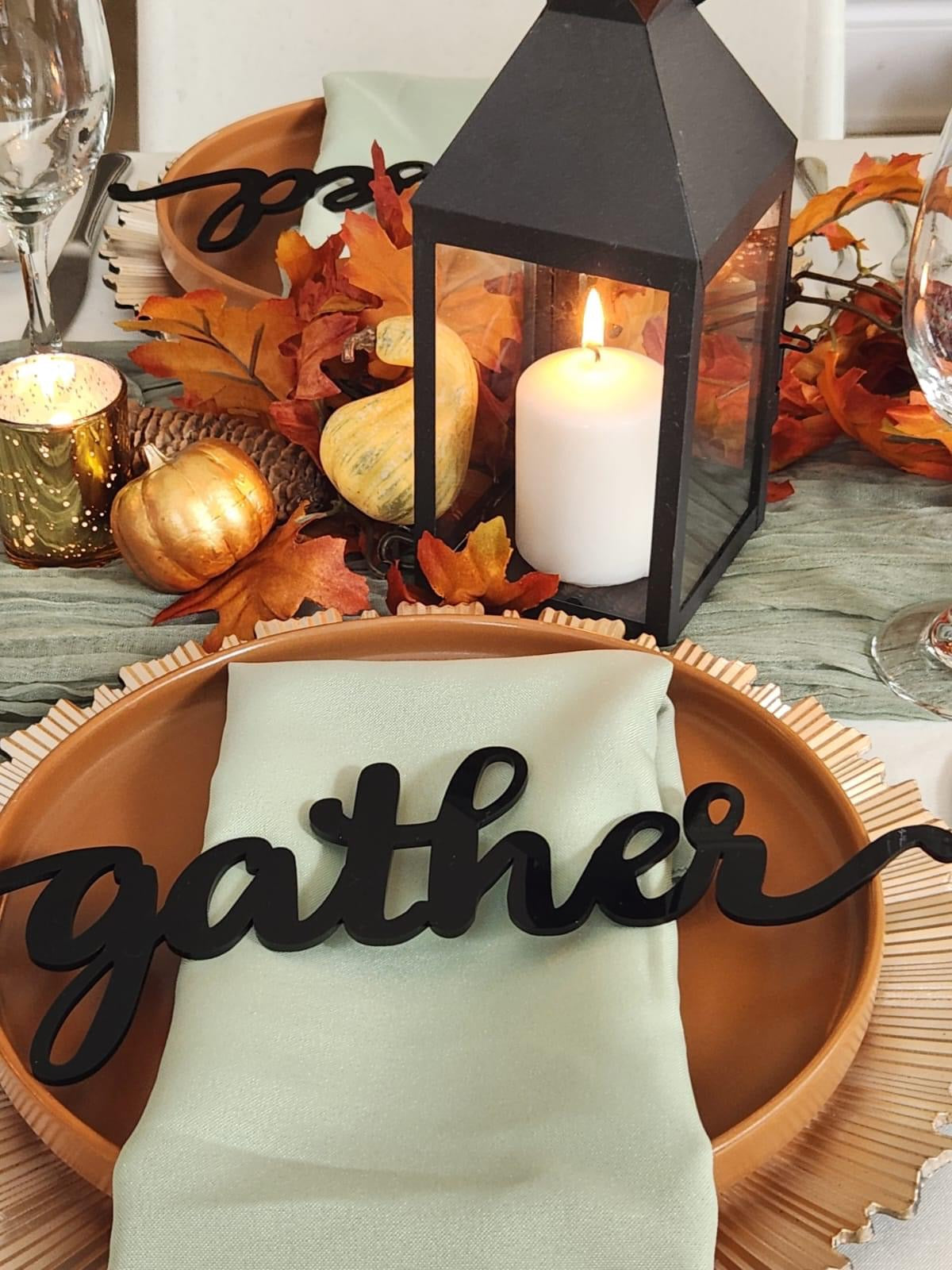 Holiday Themed Place Cards, Reusable Place Setting