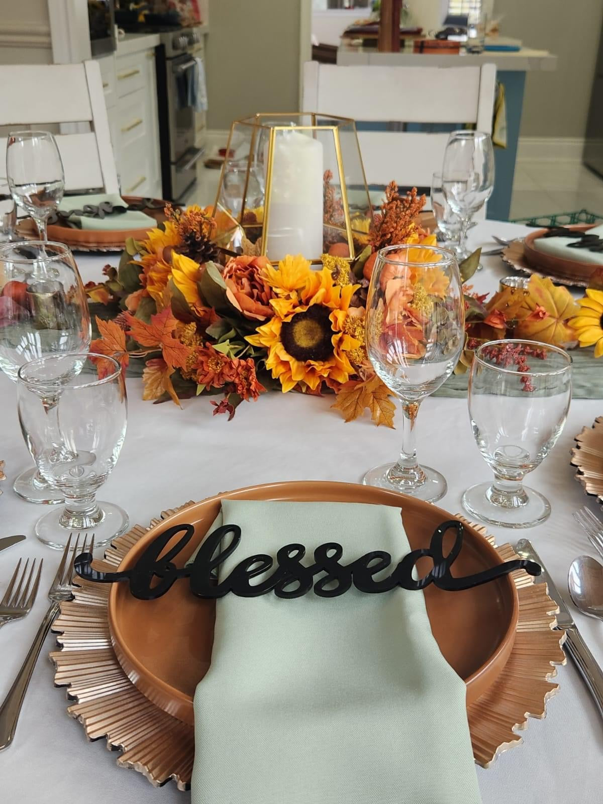 Holiday Themed Place Cards, Reusable Place Setting