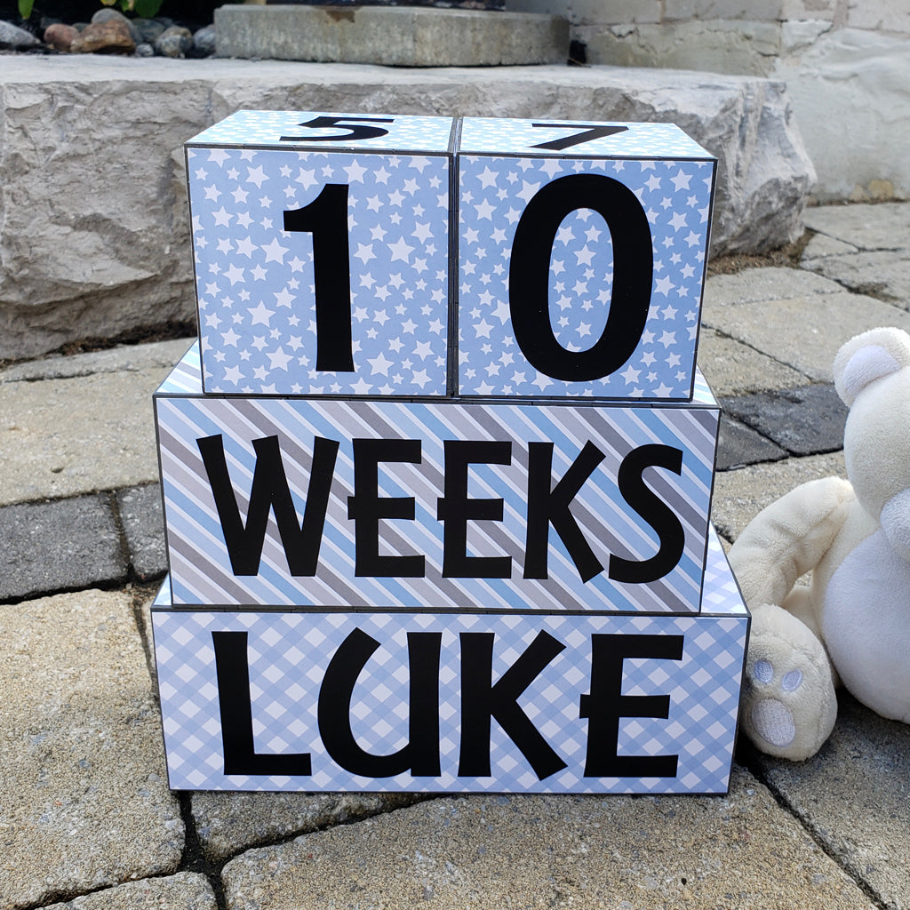 Baby Age Milestone Blocks
