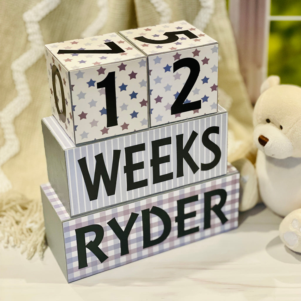 Baby Age Milestone Blocks