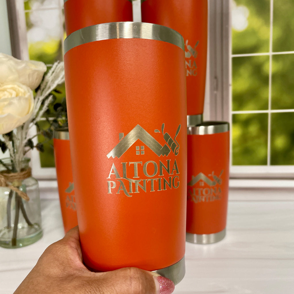 Custom Business Logo Laser Engraved Tumblers