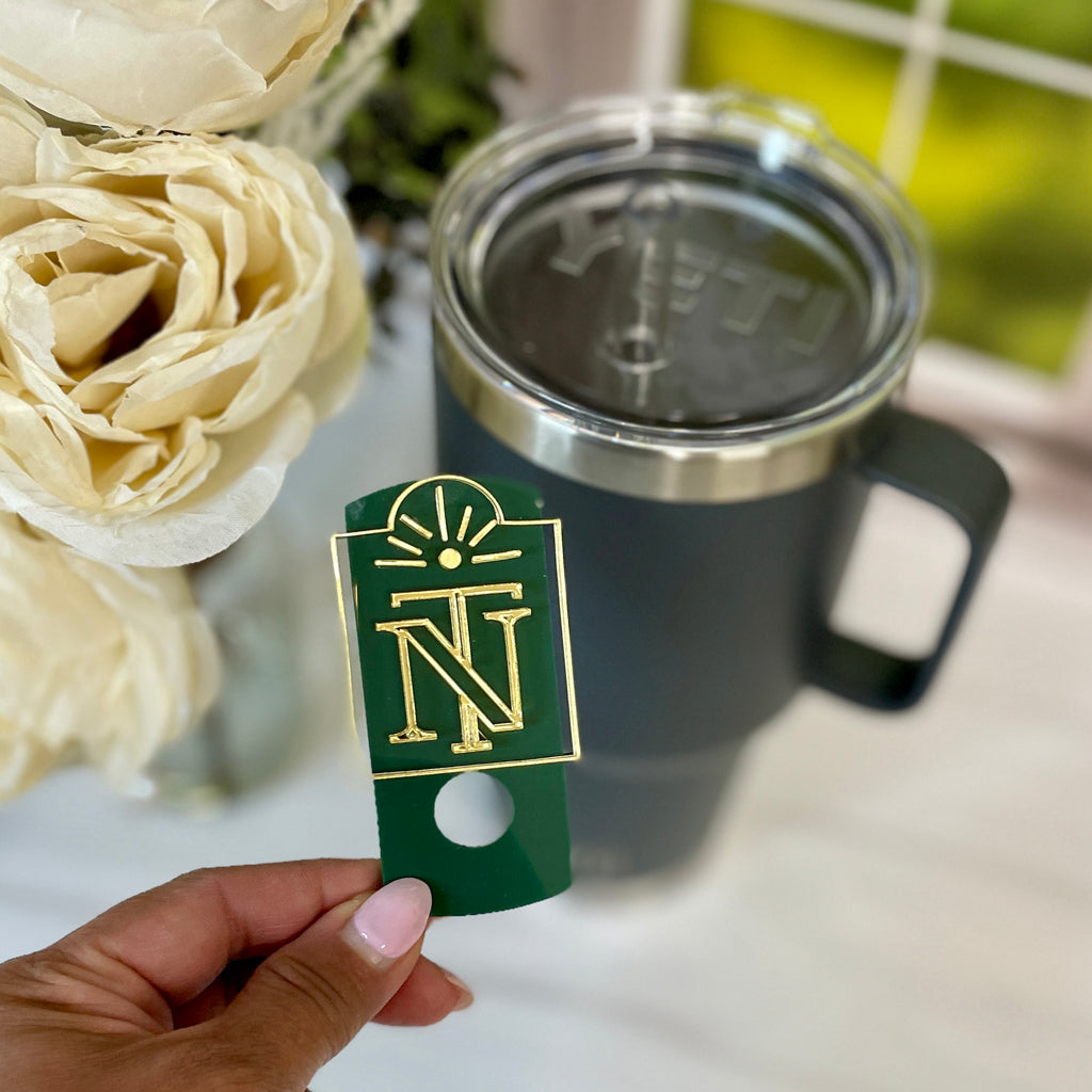 Business Logo Topper for Yeti Rambler With Straw or Stanley H2.0