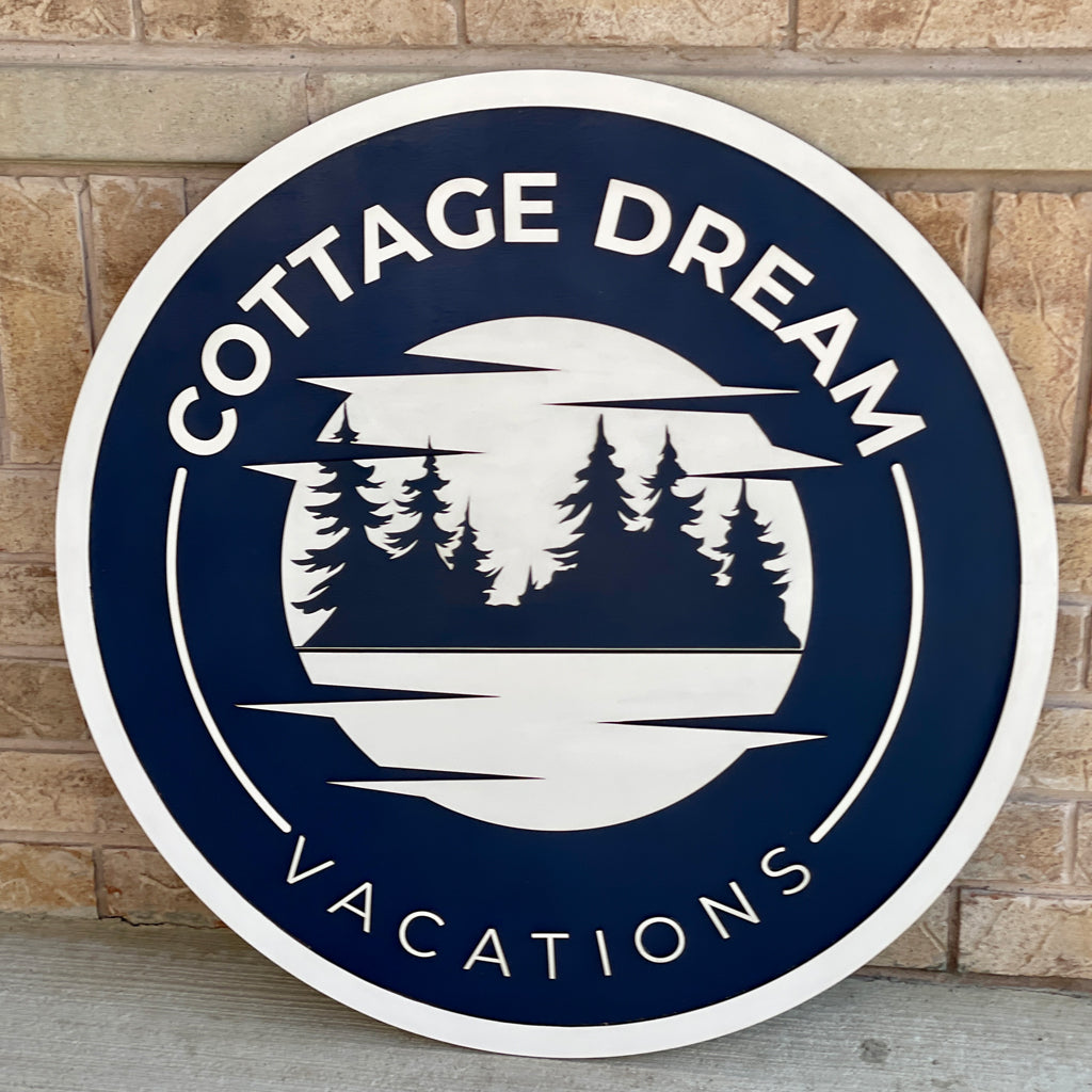 Custom 3D Business Logo Wooden Sign