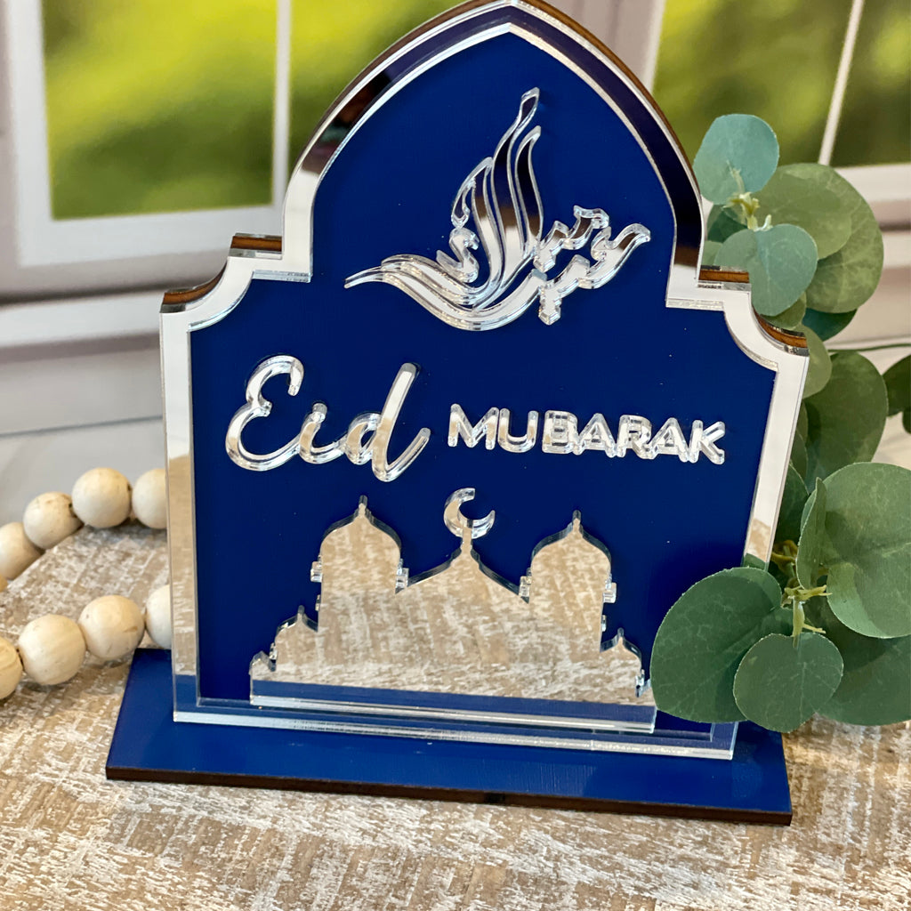 Reversible Ramadan Kareem Eid Mubarak Acrylic Decor