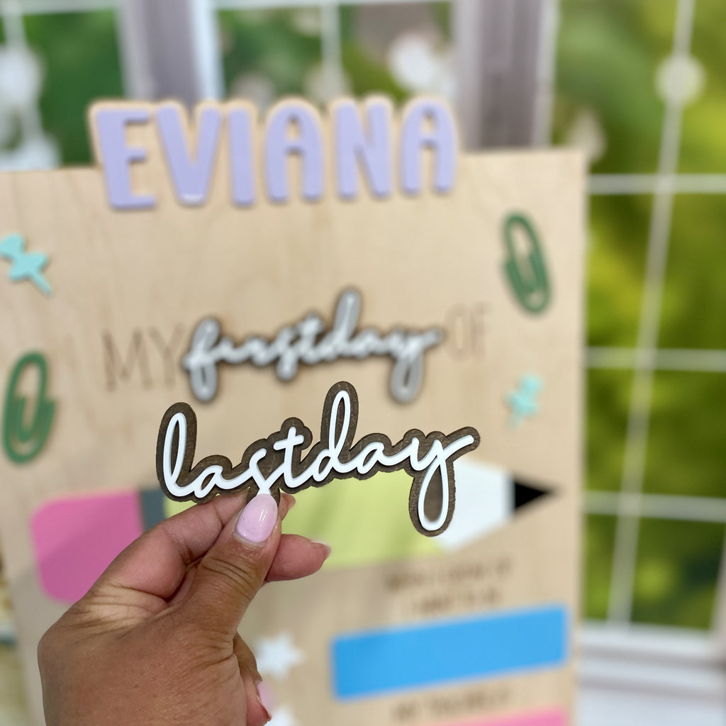 First Day & Last Day Of School Sign, Back To School Photo Prop