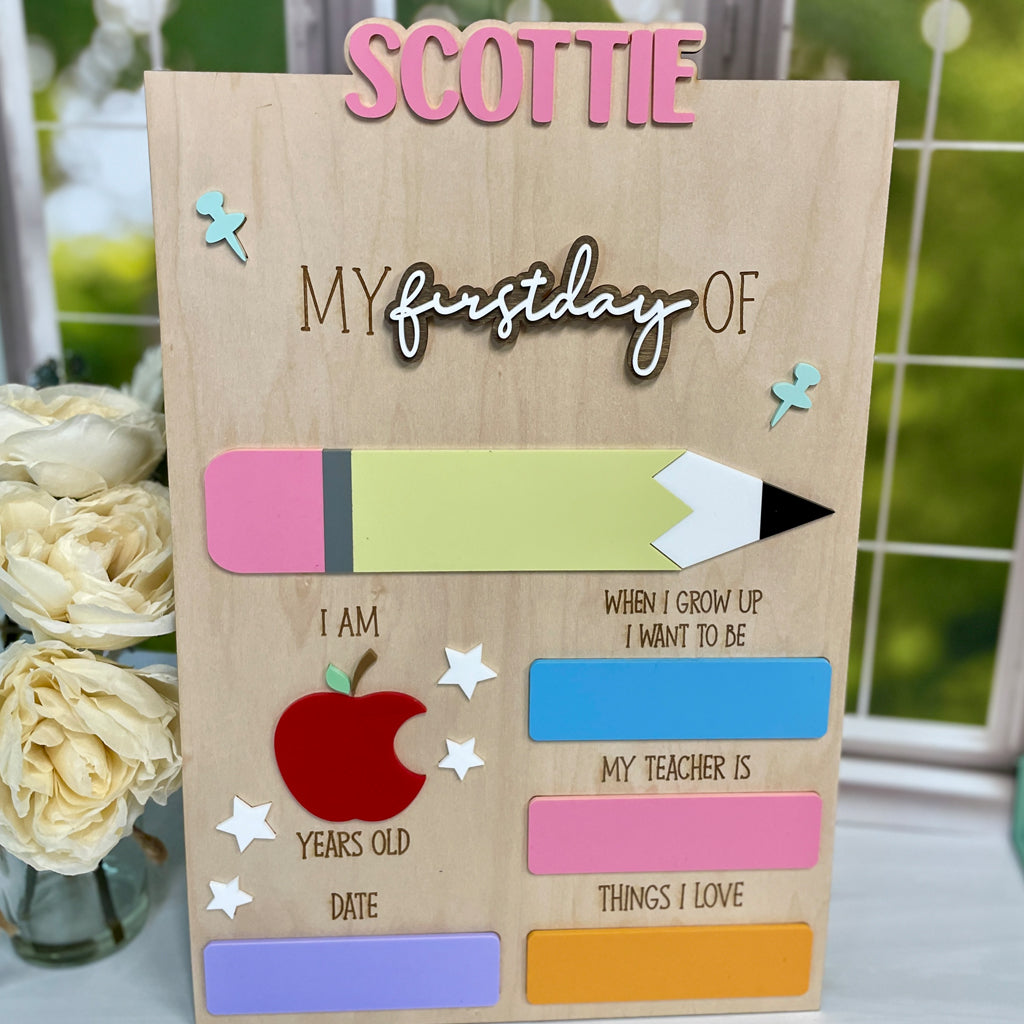 First Day & Last Day Of School Sign, Back To School Photo Prop