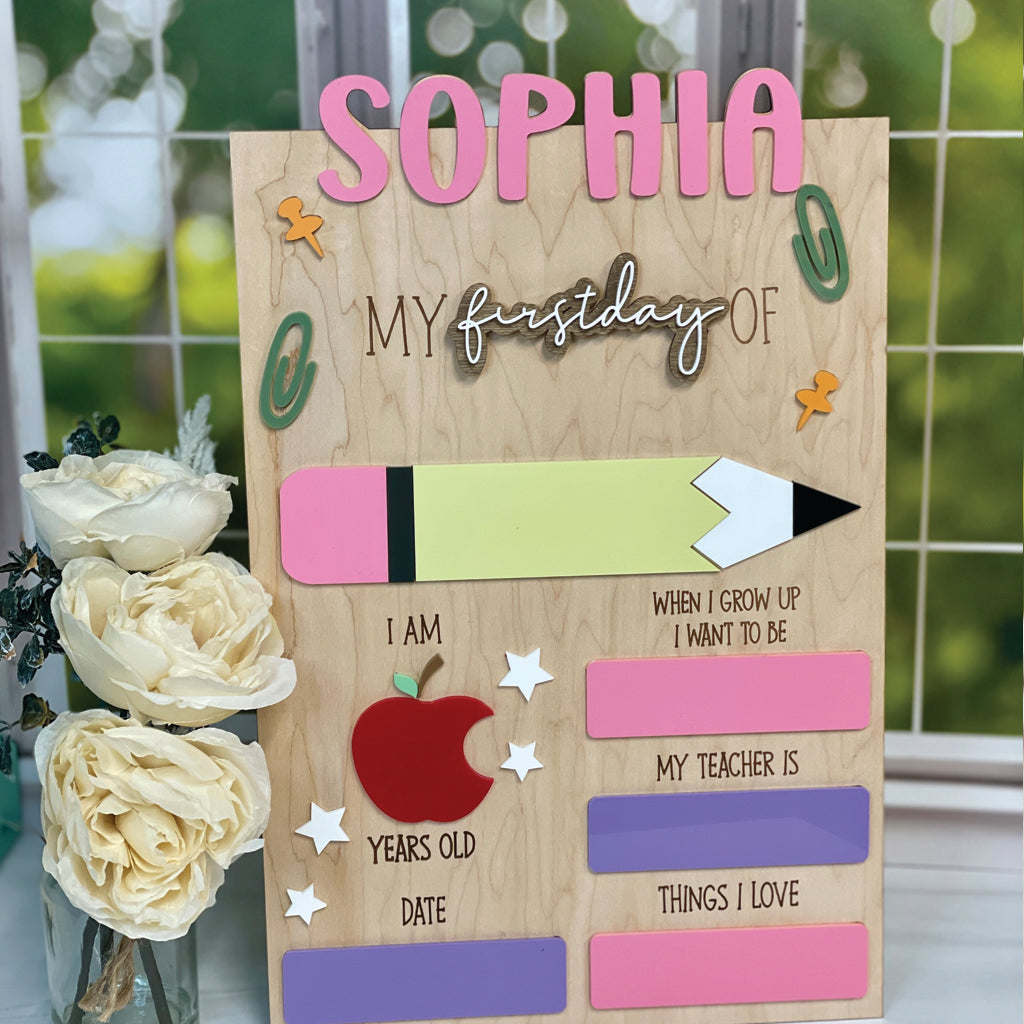 First Day & Last Day Of School Sign, Back To School Photo Prop