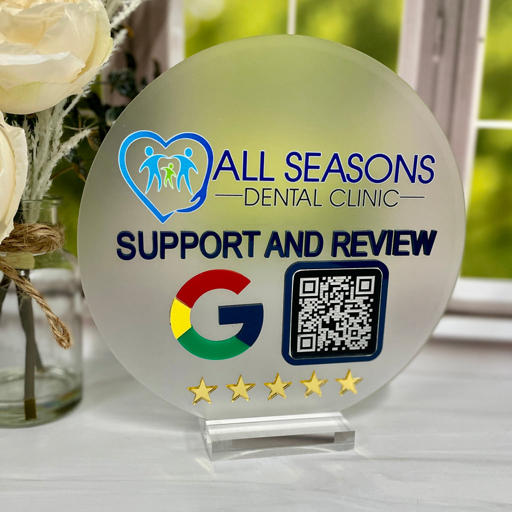 Business Google Review QR Code Signage