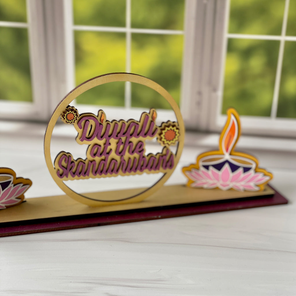 Happy Diwali Family Name Sign
