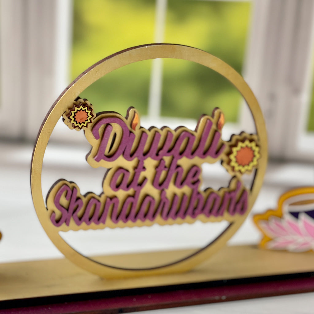 Happy Diwali Family Name Sign
