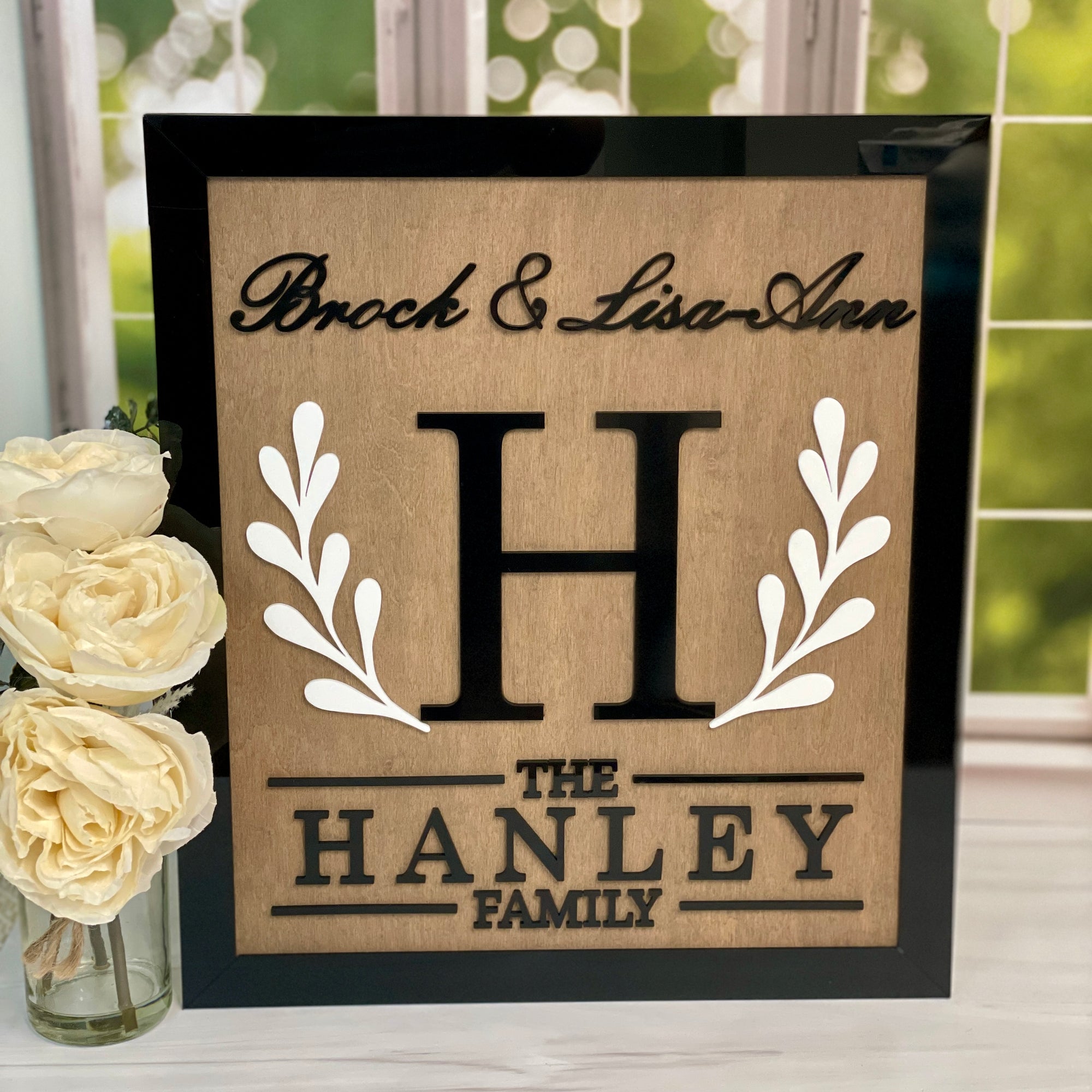 Personalized Family Monogram Name Sign