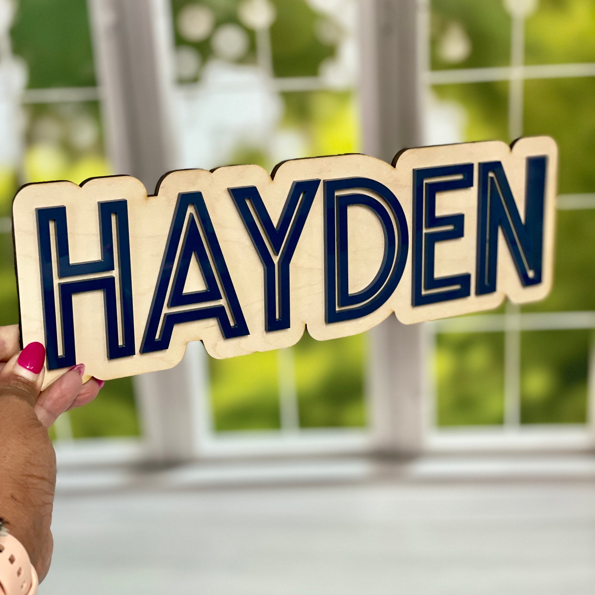 Baby Boy Nursery Custom Acrylic Name Sign