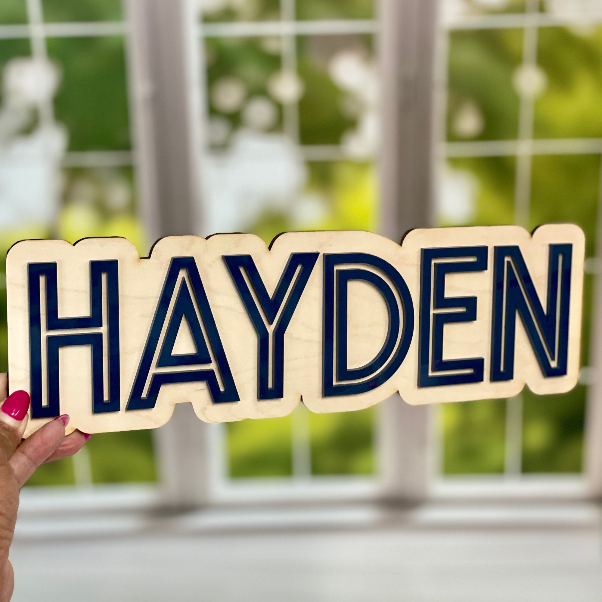 Baby Boy Nursery Custom Acrylic Name Sign