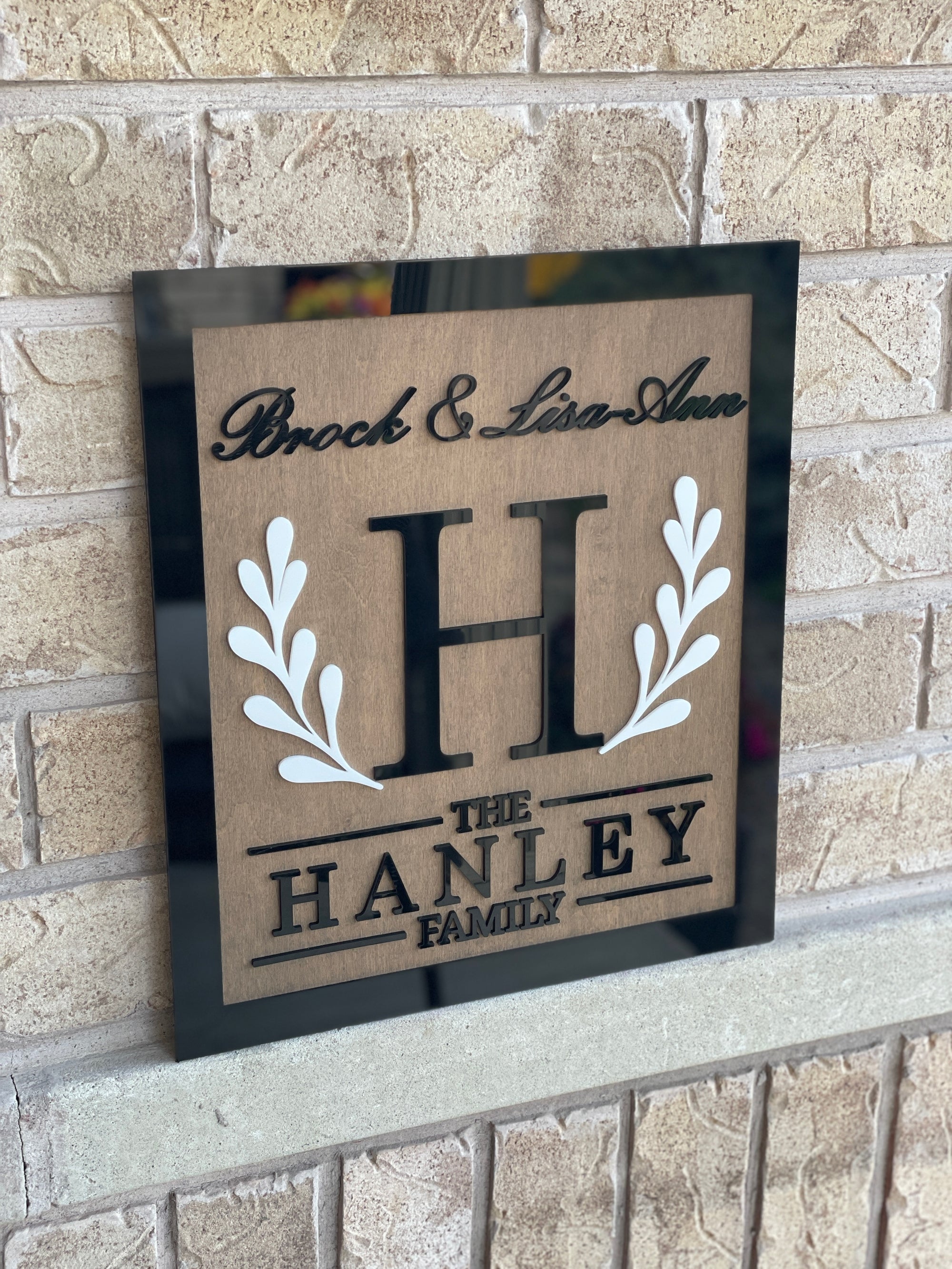 Personalized Family Monogram Name Sign