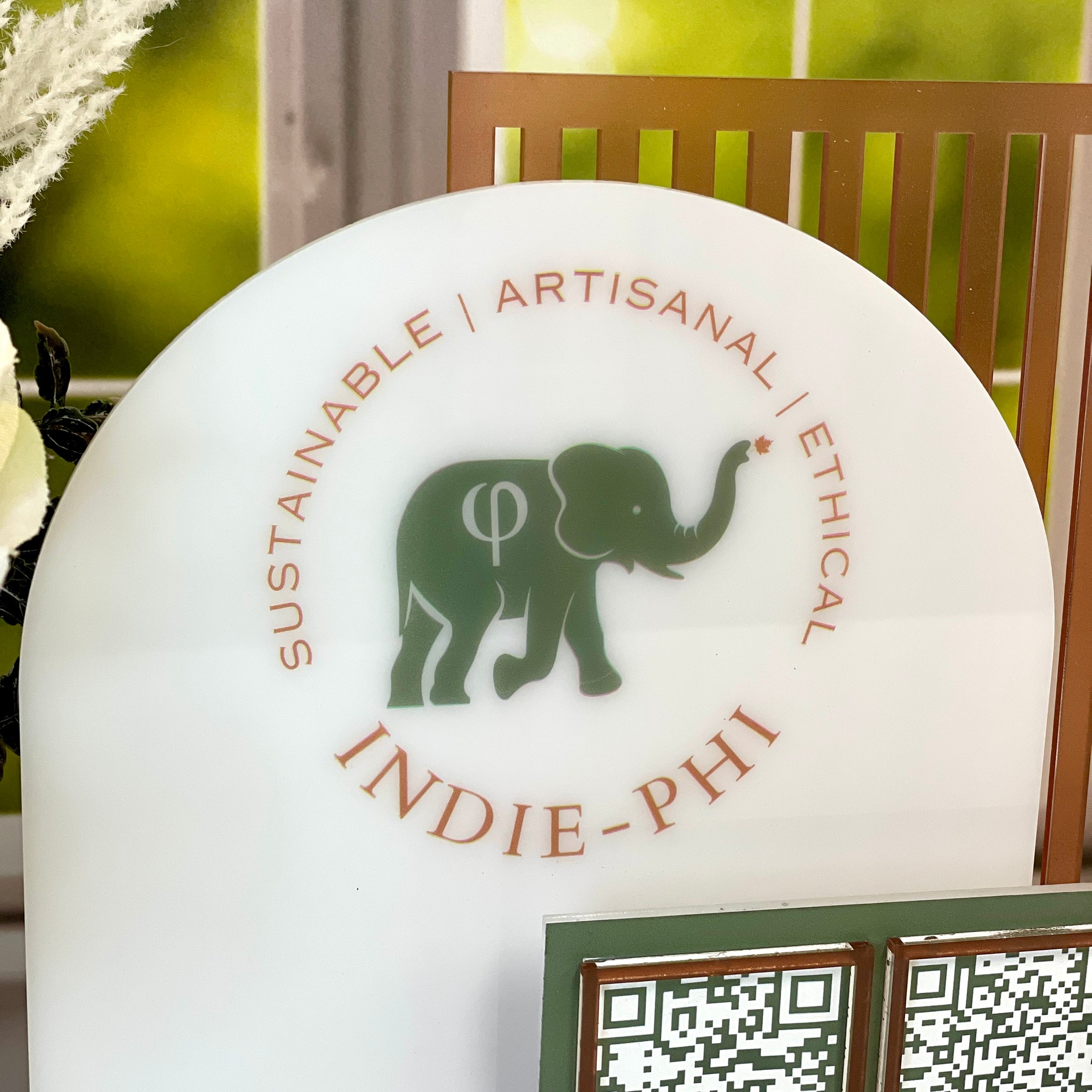 3 in 1 Double Arch Social Sign With NFC QR Code Keychain