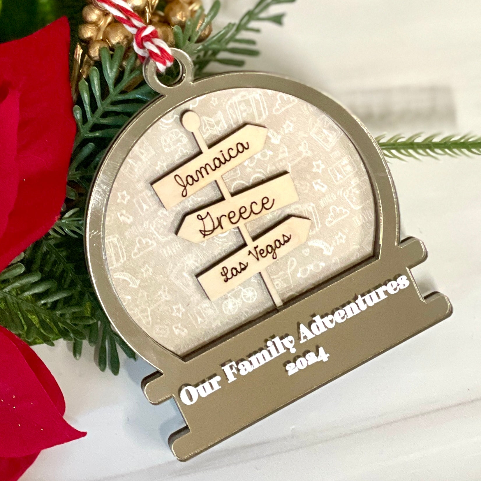 Personalized Travel Destination Ornament