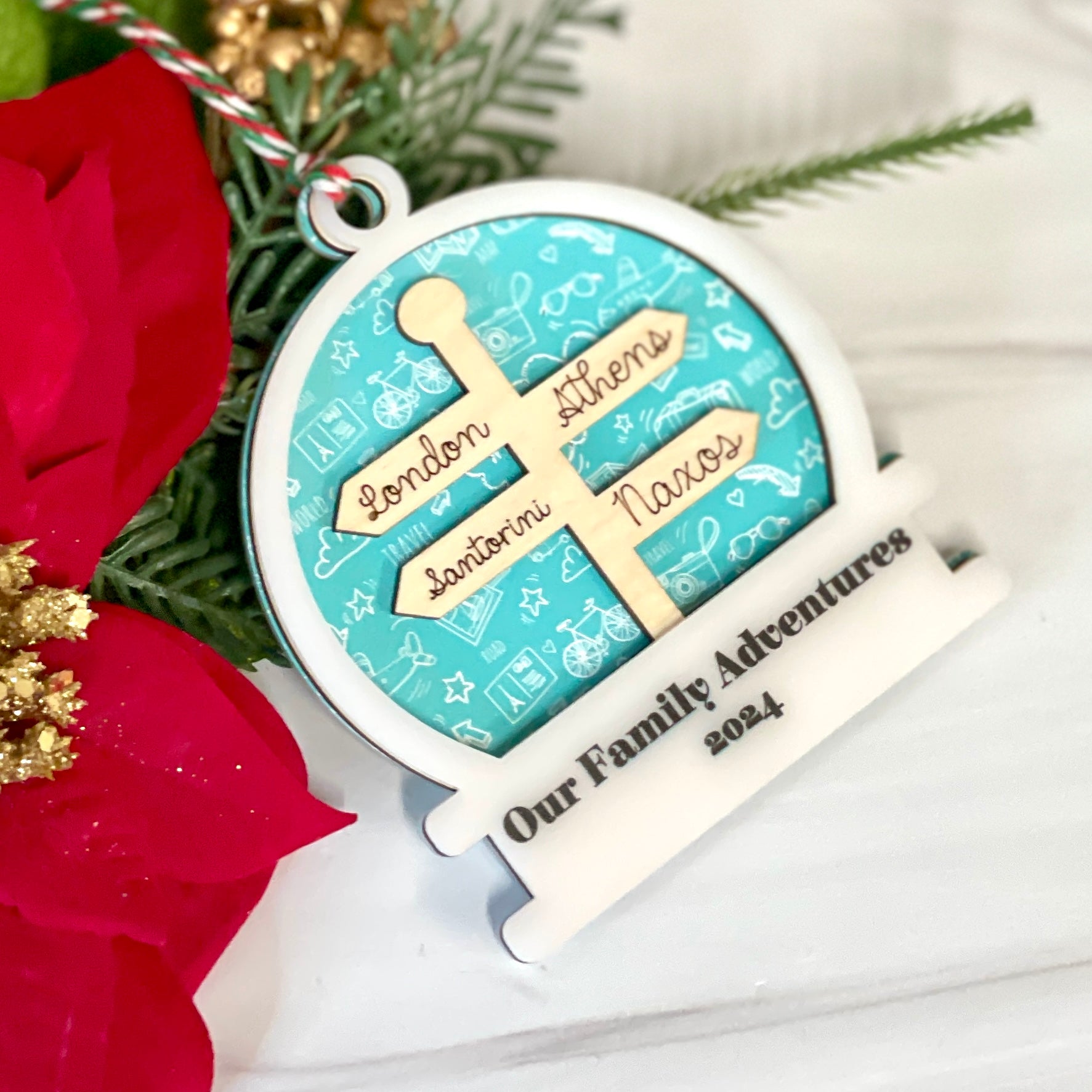 Personalized Travel Destination Ornament