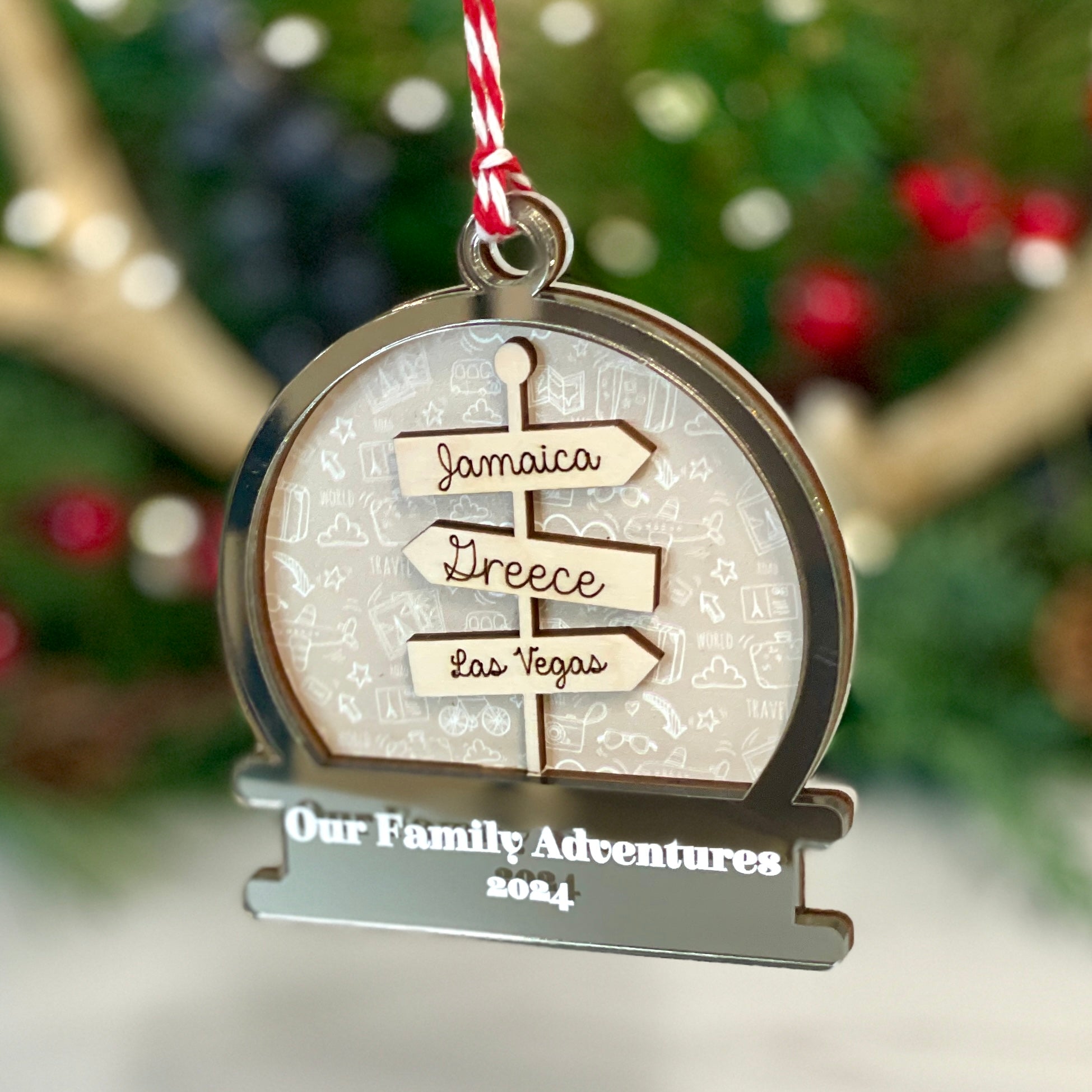 Personalized Travel Destination Ornament