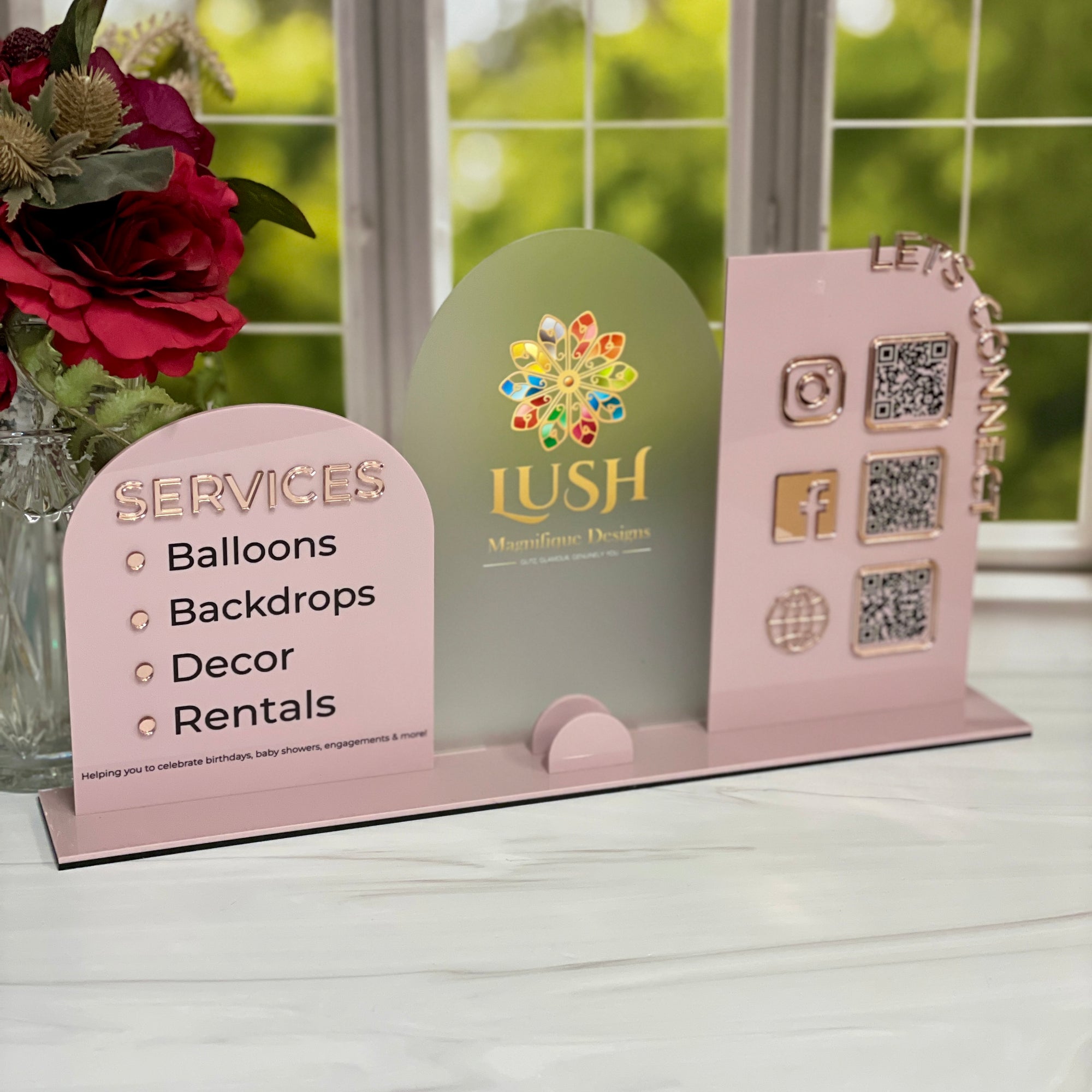 3D Business Logo NFC And QR Code Display