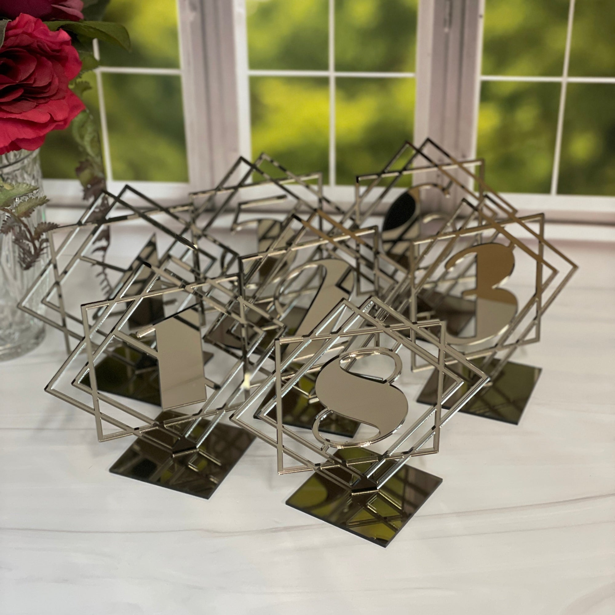 Art Deco Table Numbers, Wedding Signs Table Numbers