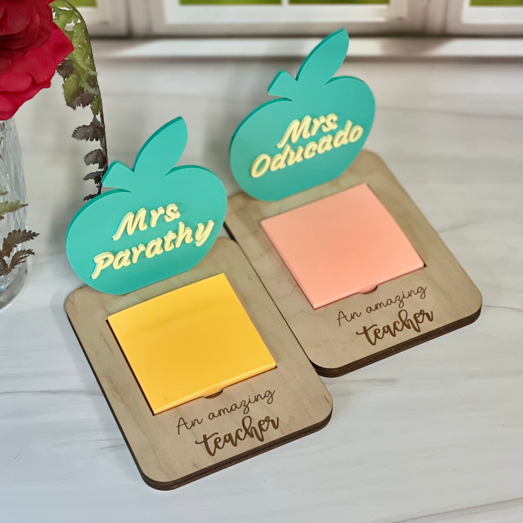 Personalized Sticky Note Holder