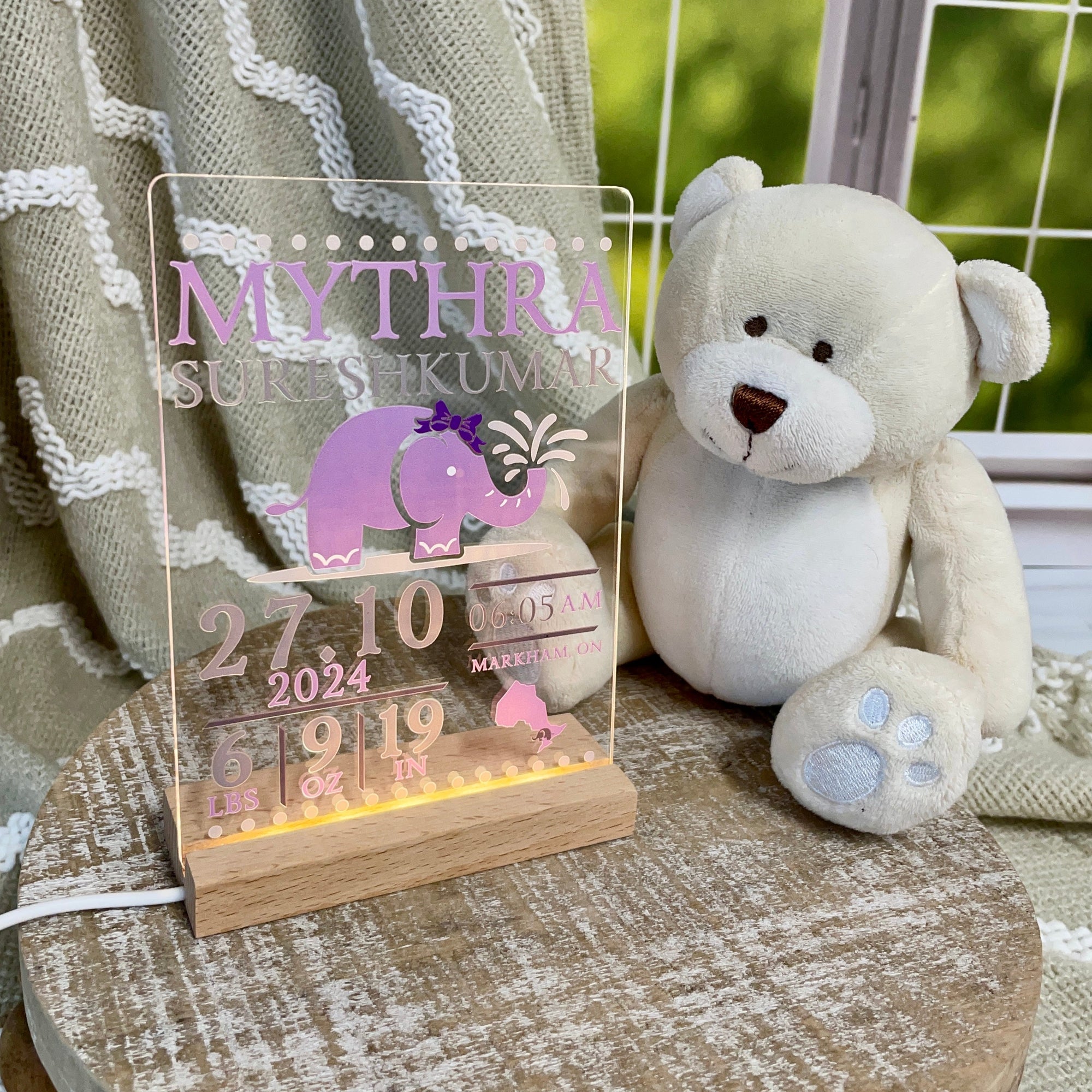 Baby Birth Stats Keepsake Frame