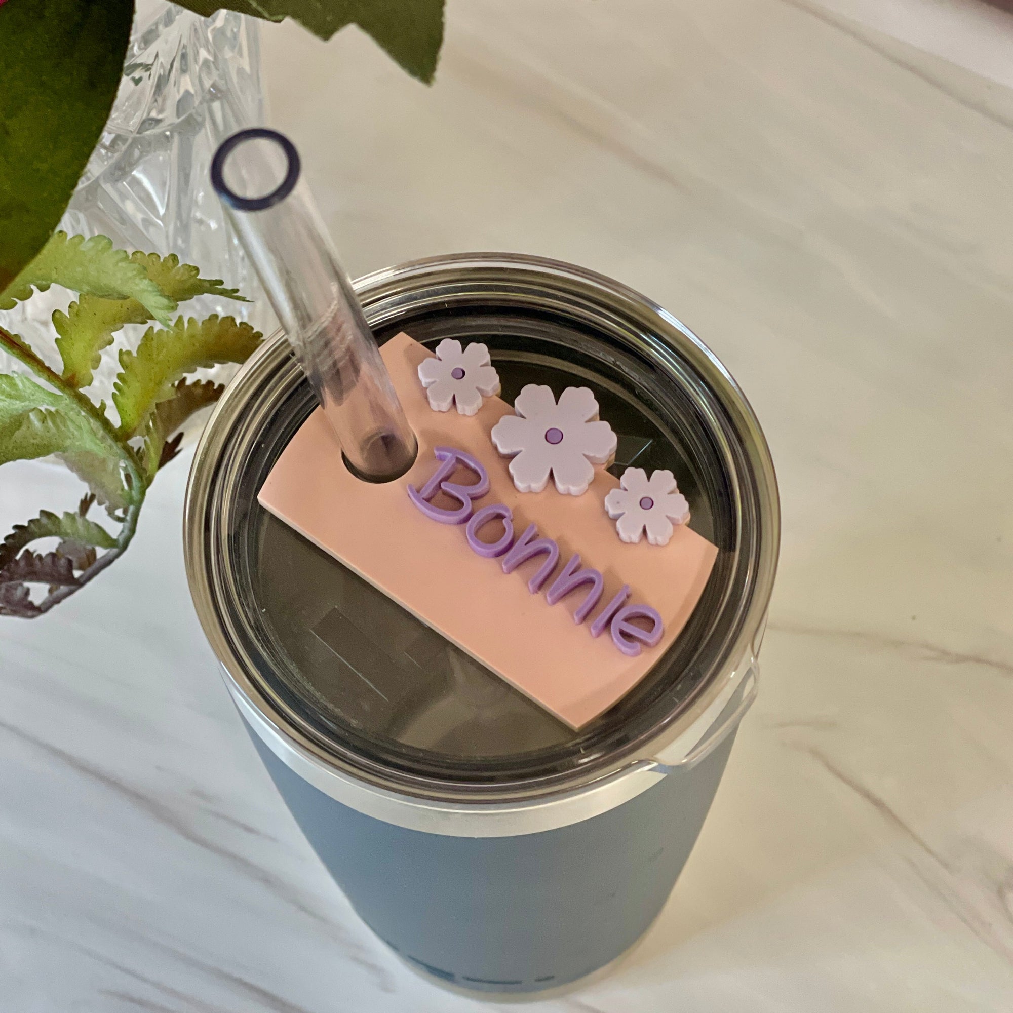 Floral Tumbler Topper for Yeti Rambler With Straw or Stanley H2.0