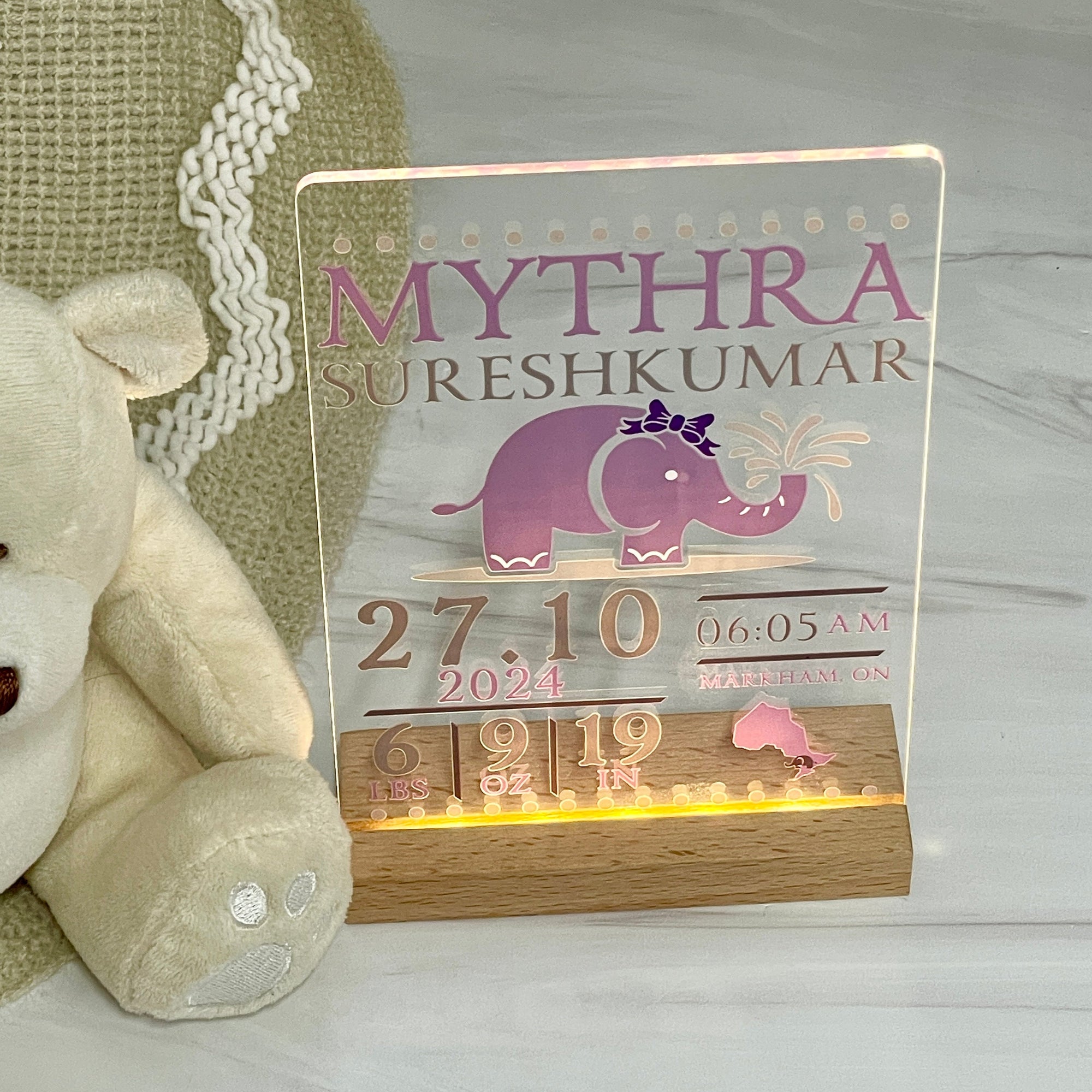 Baby Birth Stats Keepsake Frame