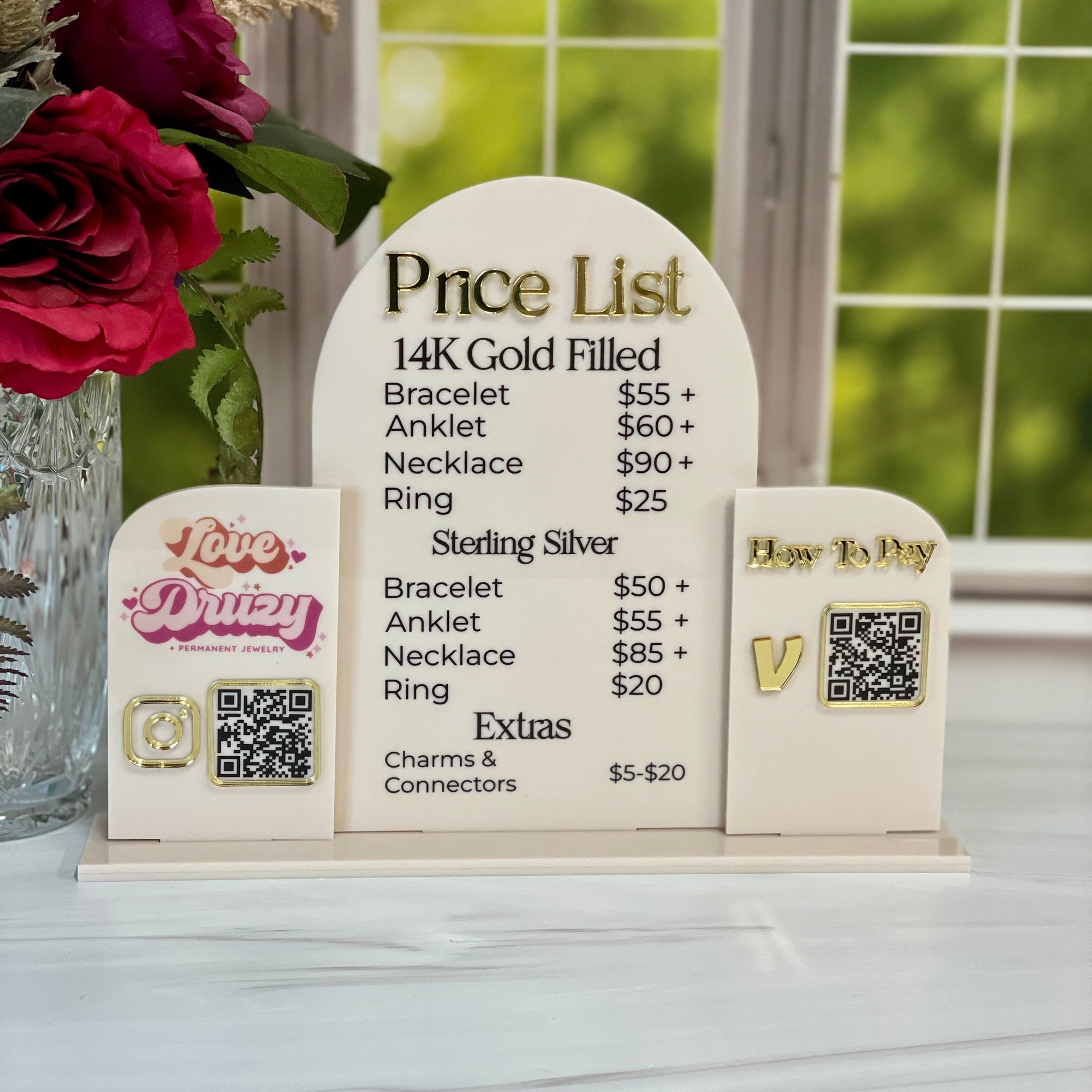 Small Business Craft Fair Vendor QR Code Scan Sign With Business Logo