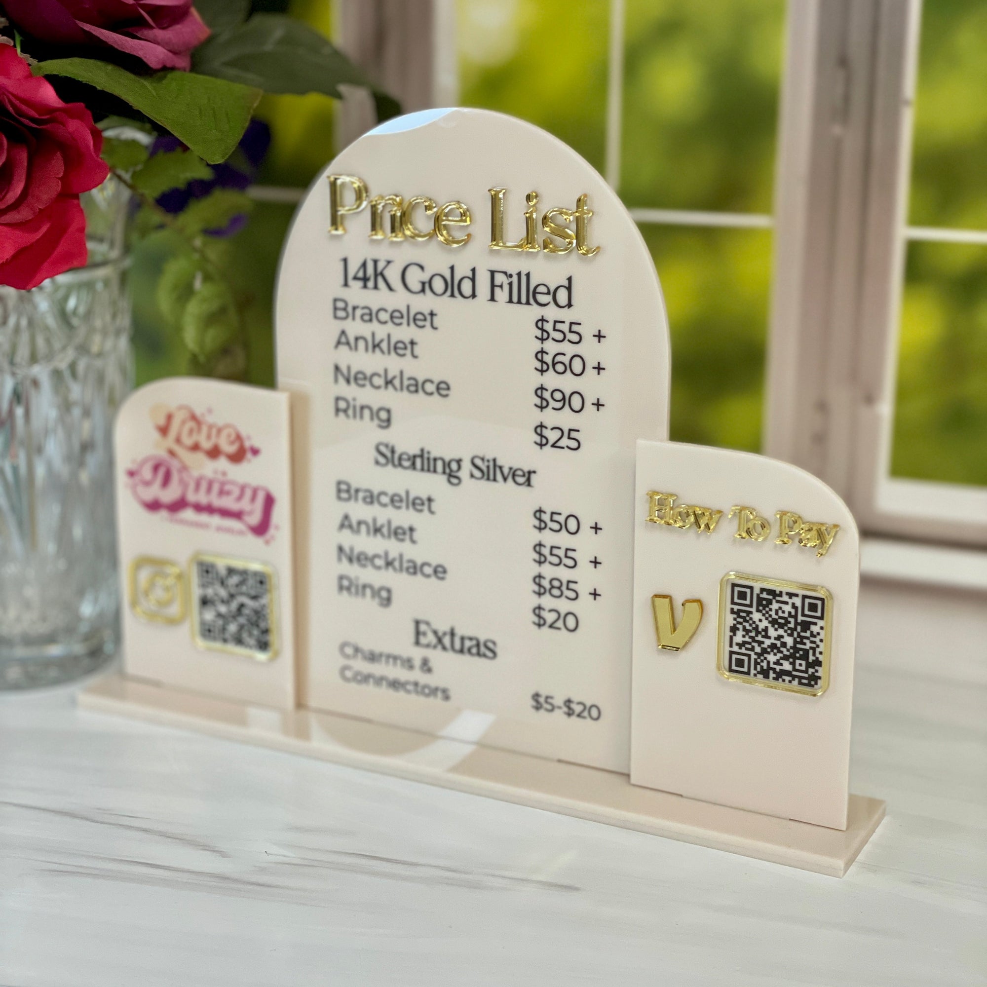 Small Business Craft Fair Vendor QR Code Scan Sign With Business Logo