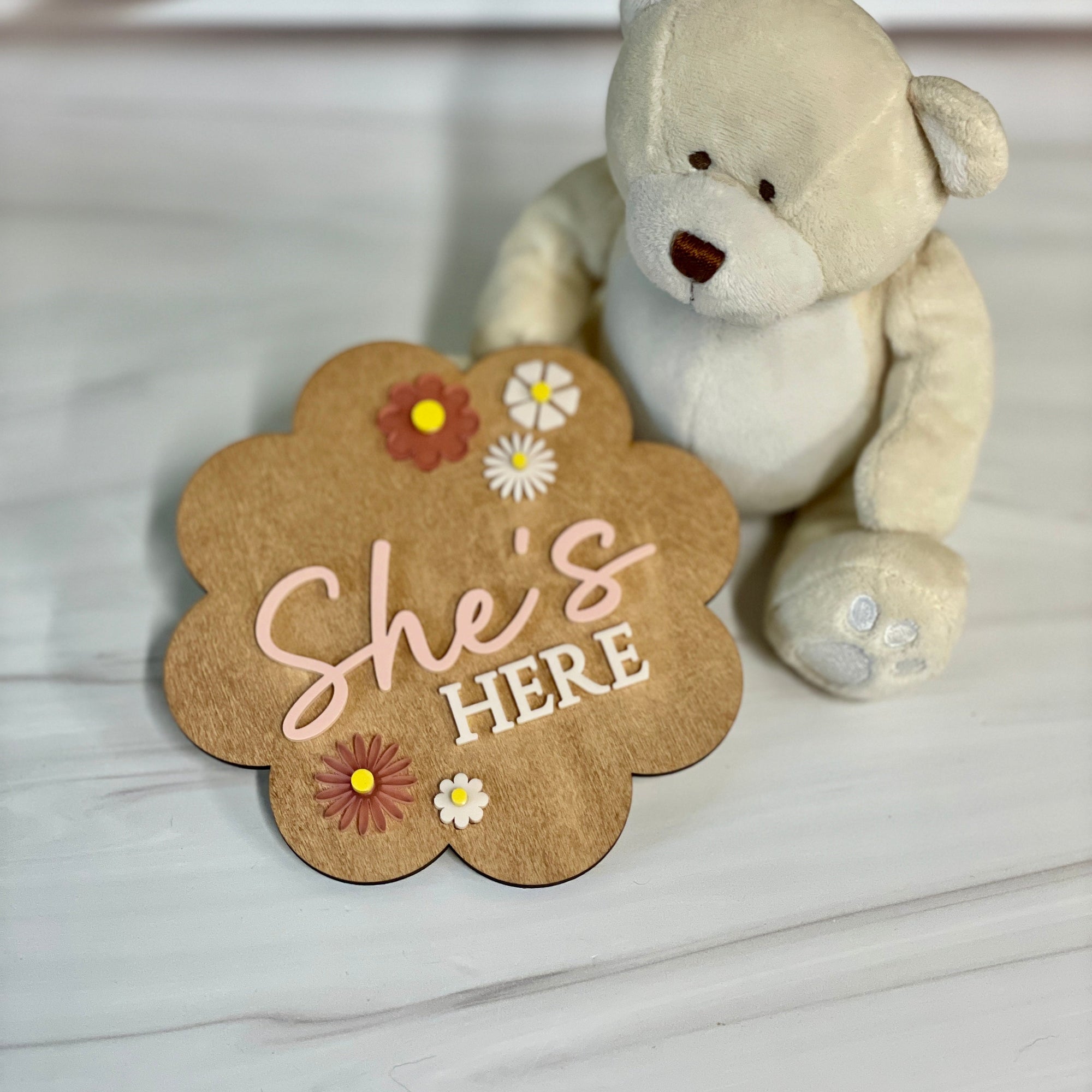 She's Here Baby Arrival Sign