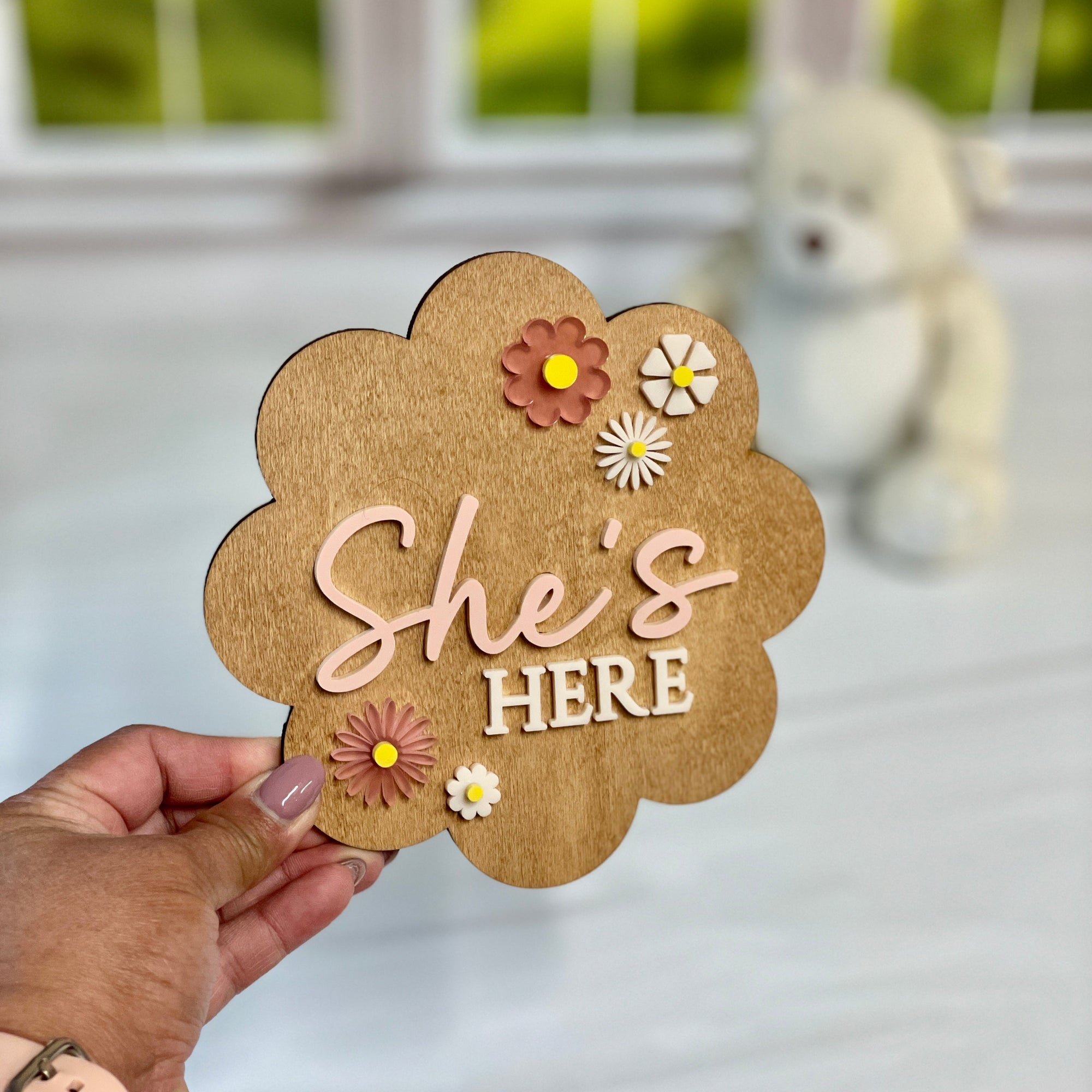 She's Here Baby Arrival Sign
