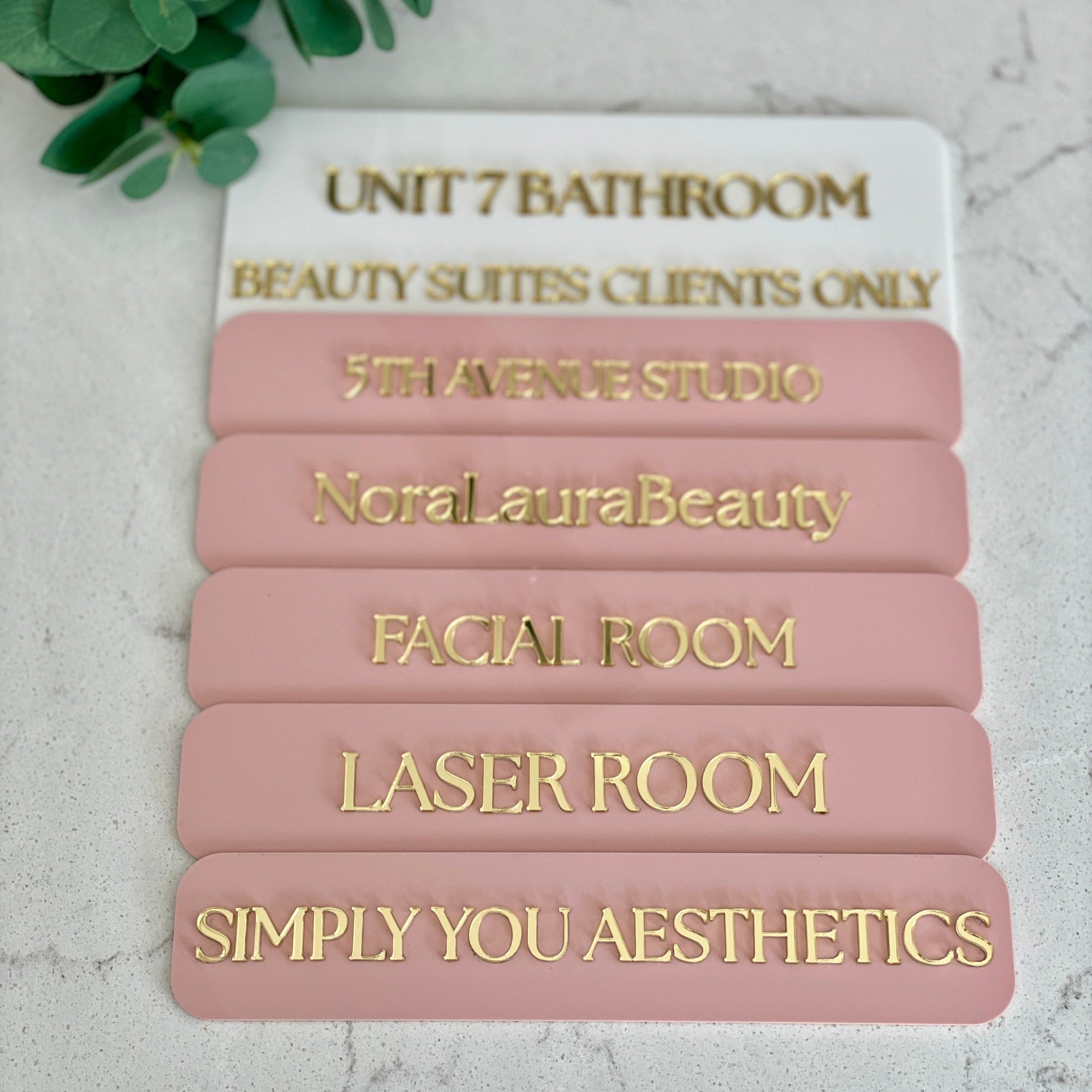 Luxury Acrylic Treatment Room Door Signs