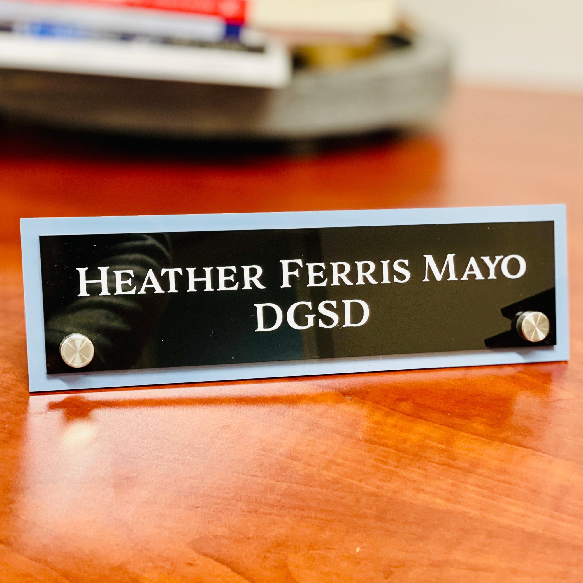 Custom Engraved Personalized Desk Name Sign