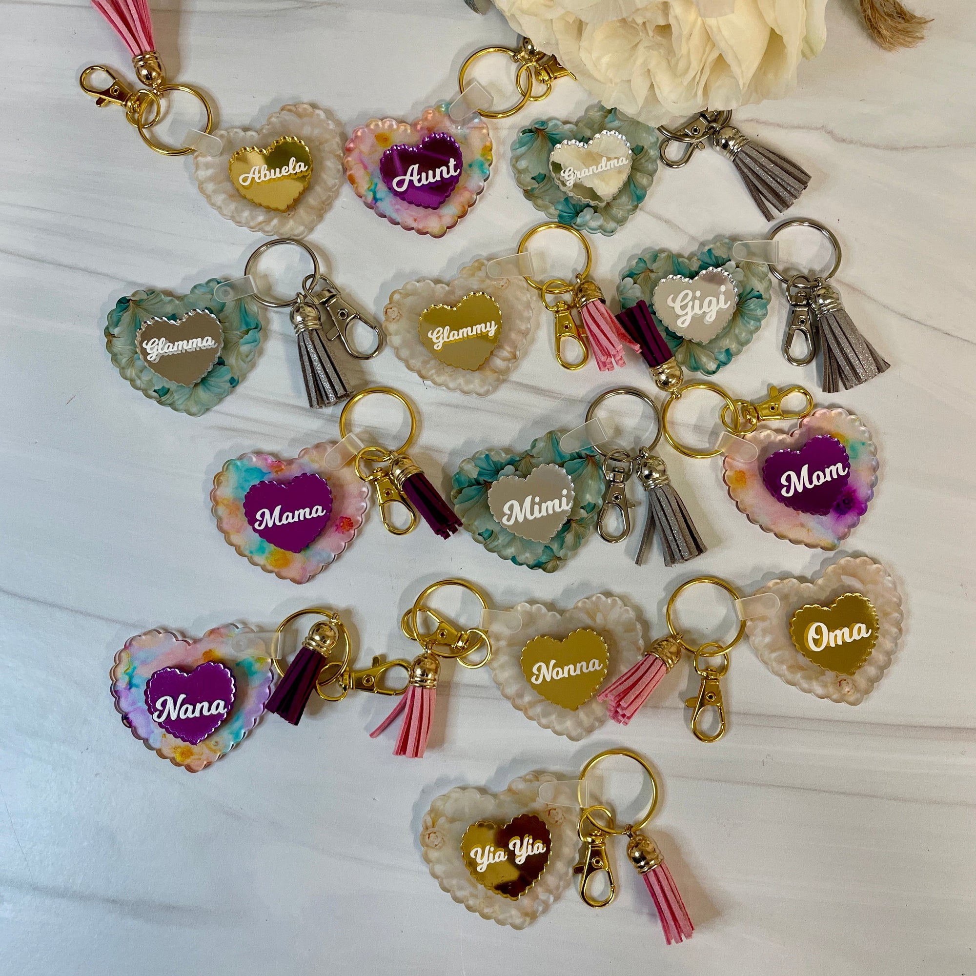 Heart Shaped Acrylic Keychain