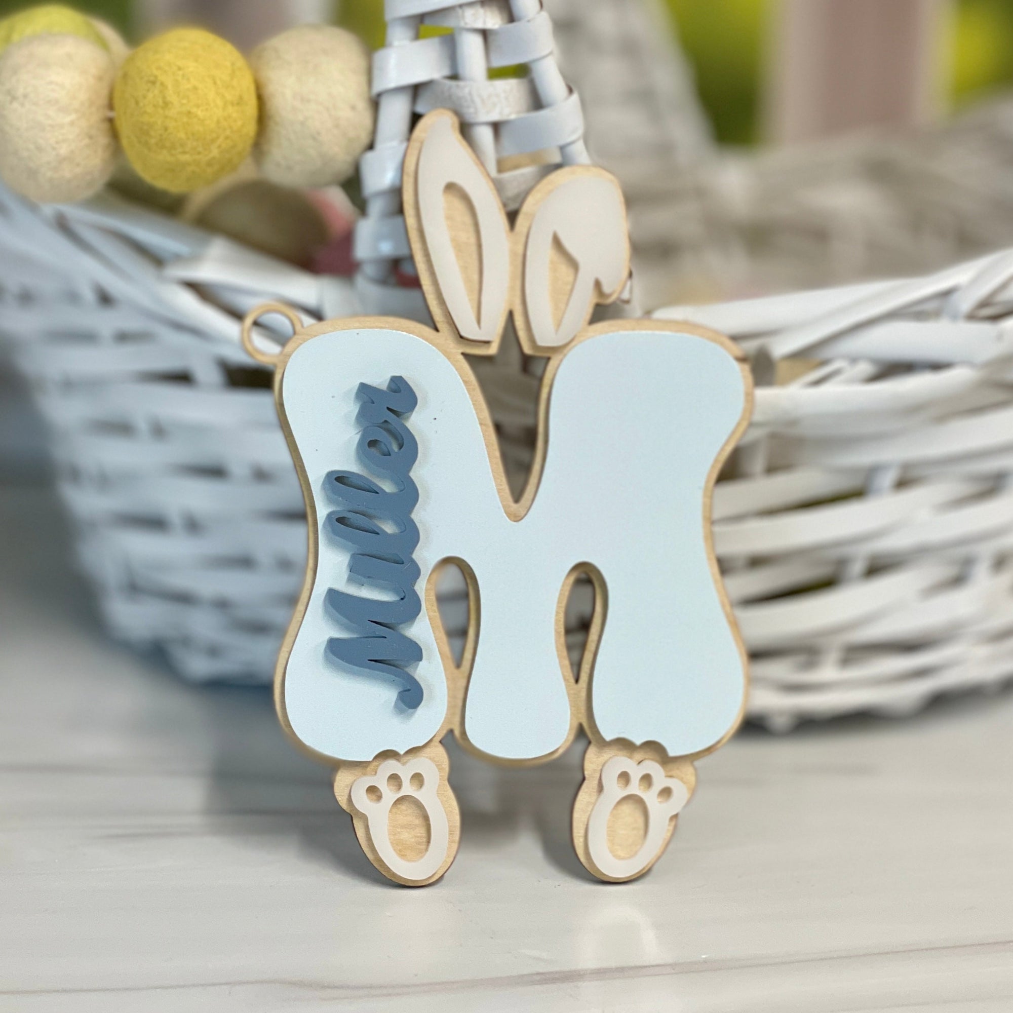 Easter Basket Bunny Ears Name Tag