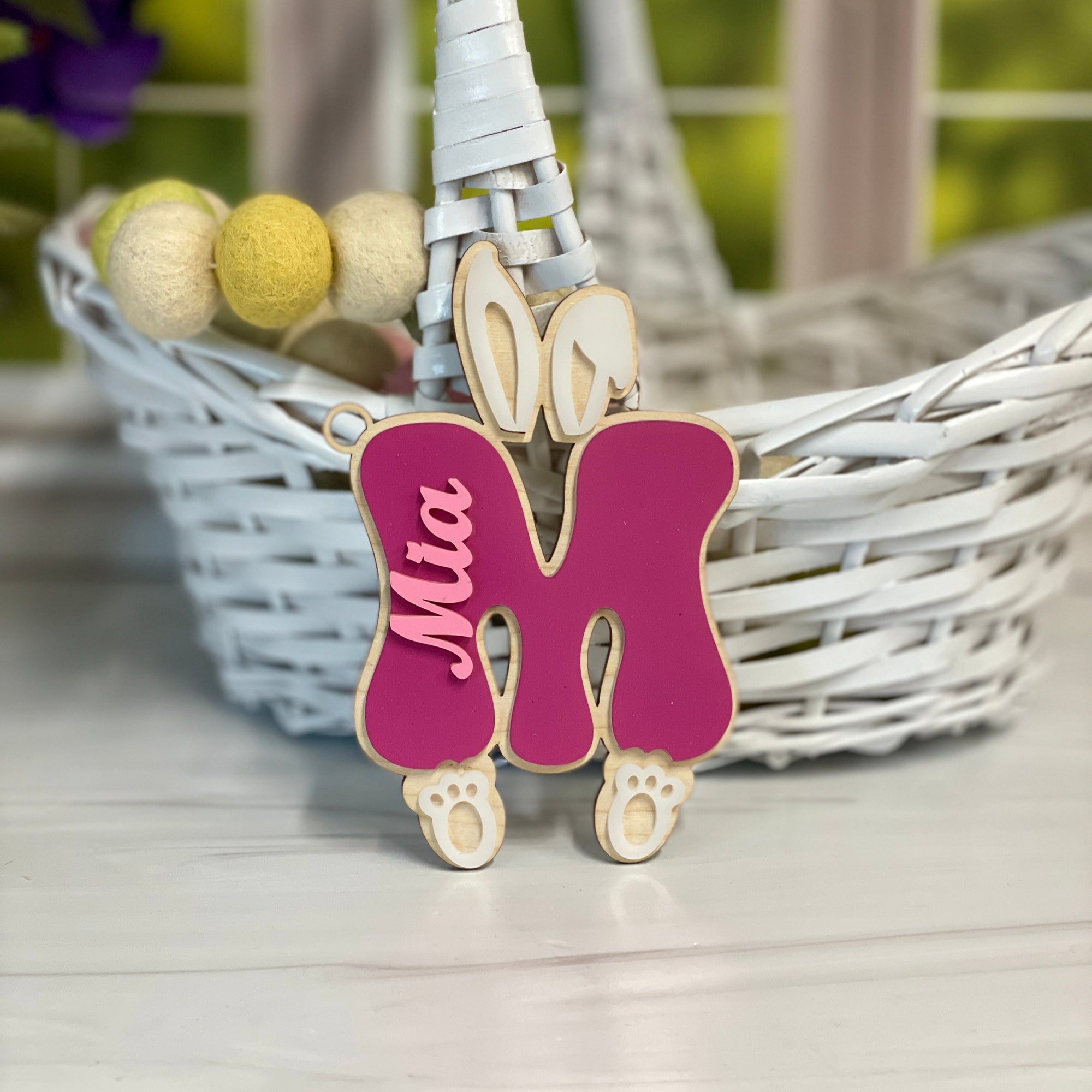 Easter Basket Bunny Ears Name Tag
