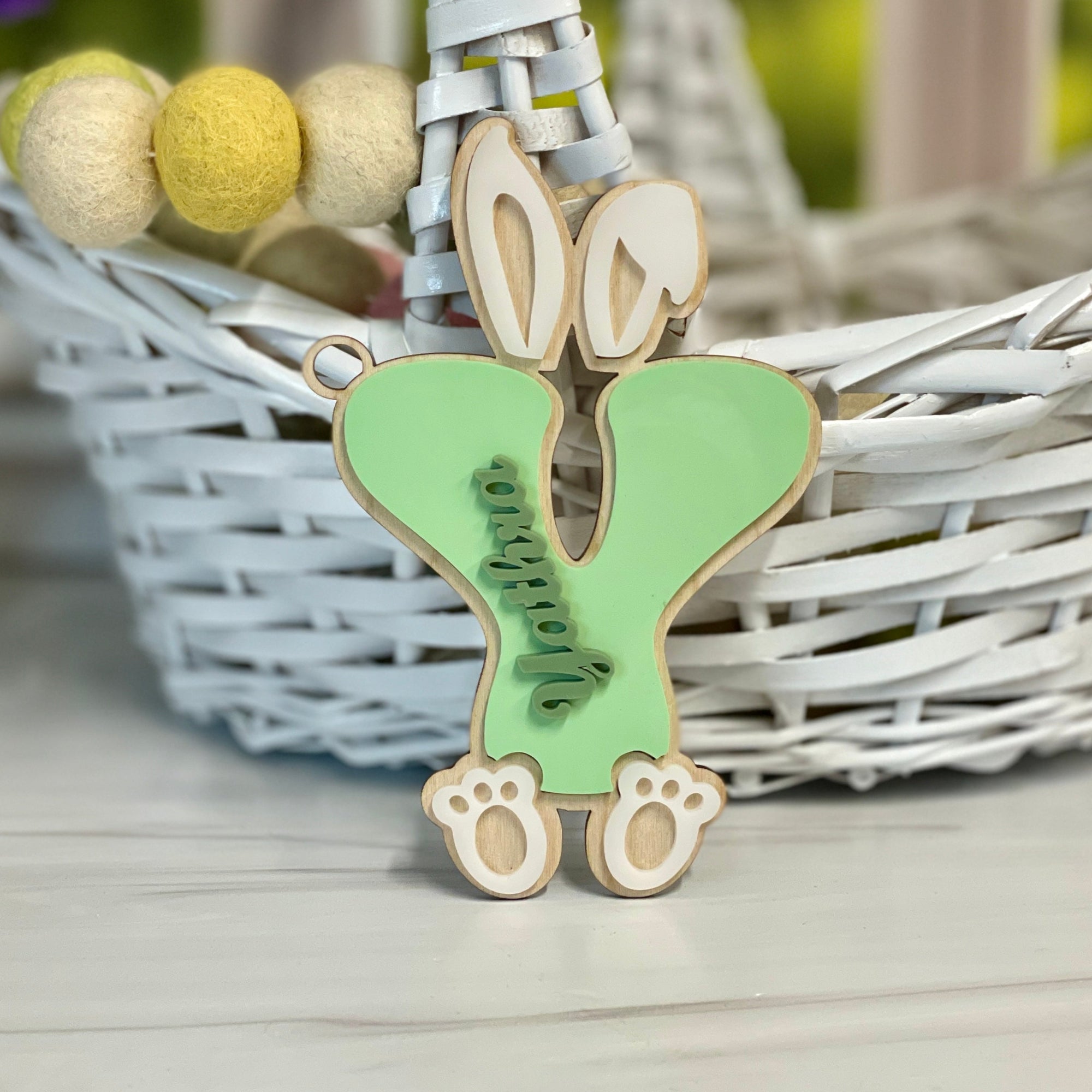 Easter Basket Bunny Ears Name Tag
