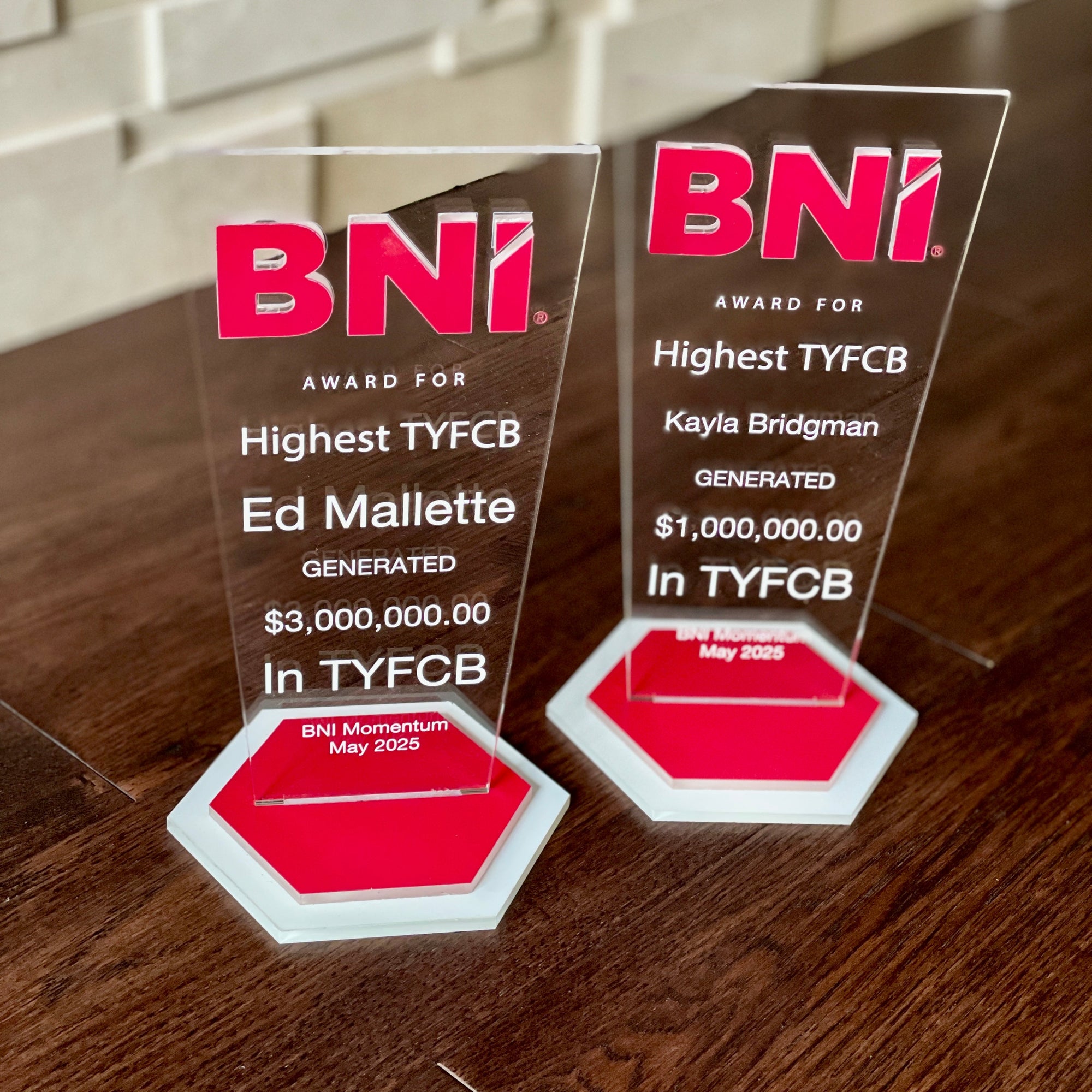 Custom Engraved Acrylic Business Awards