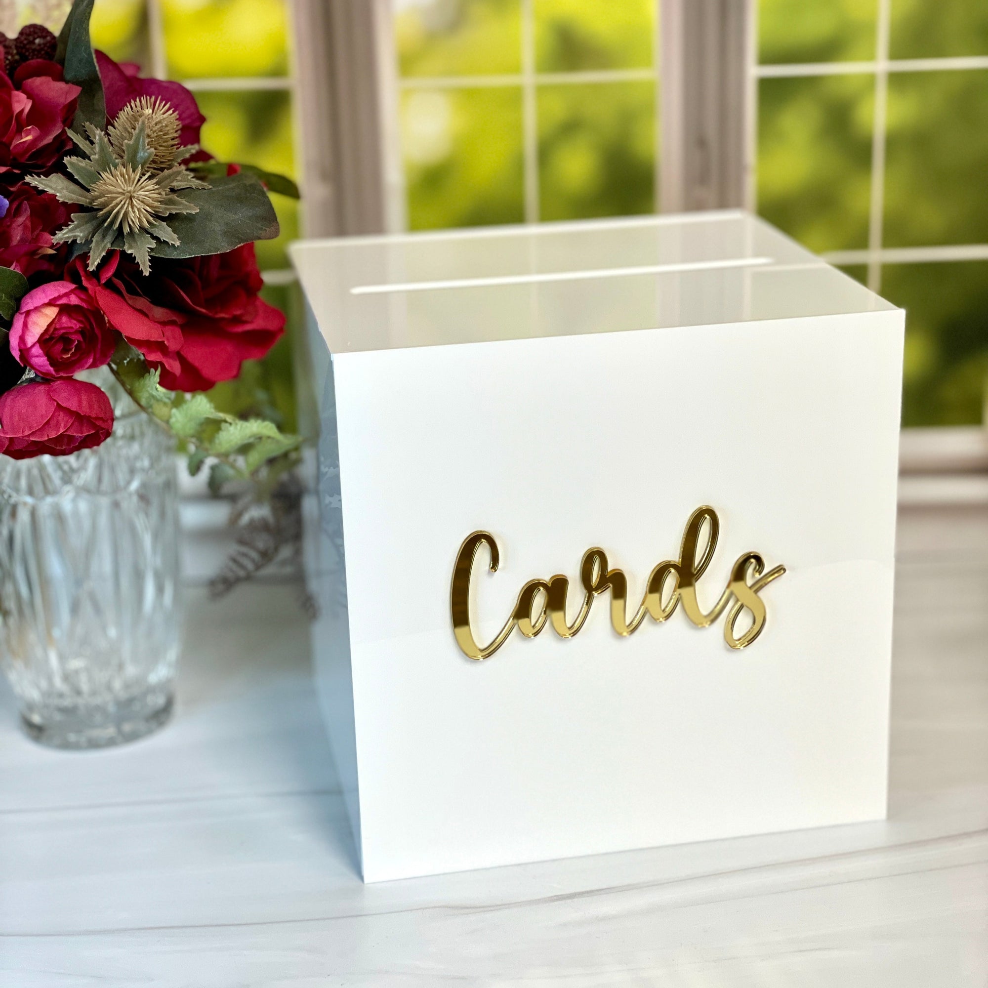 Personalized Wedding Acrylic Card Money Box