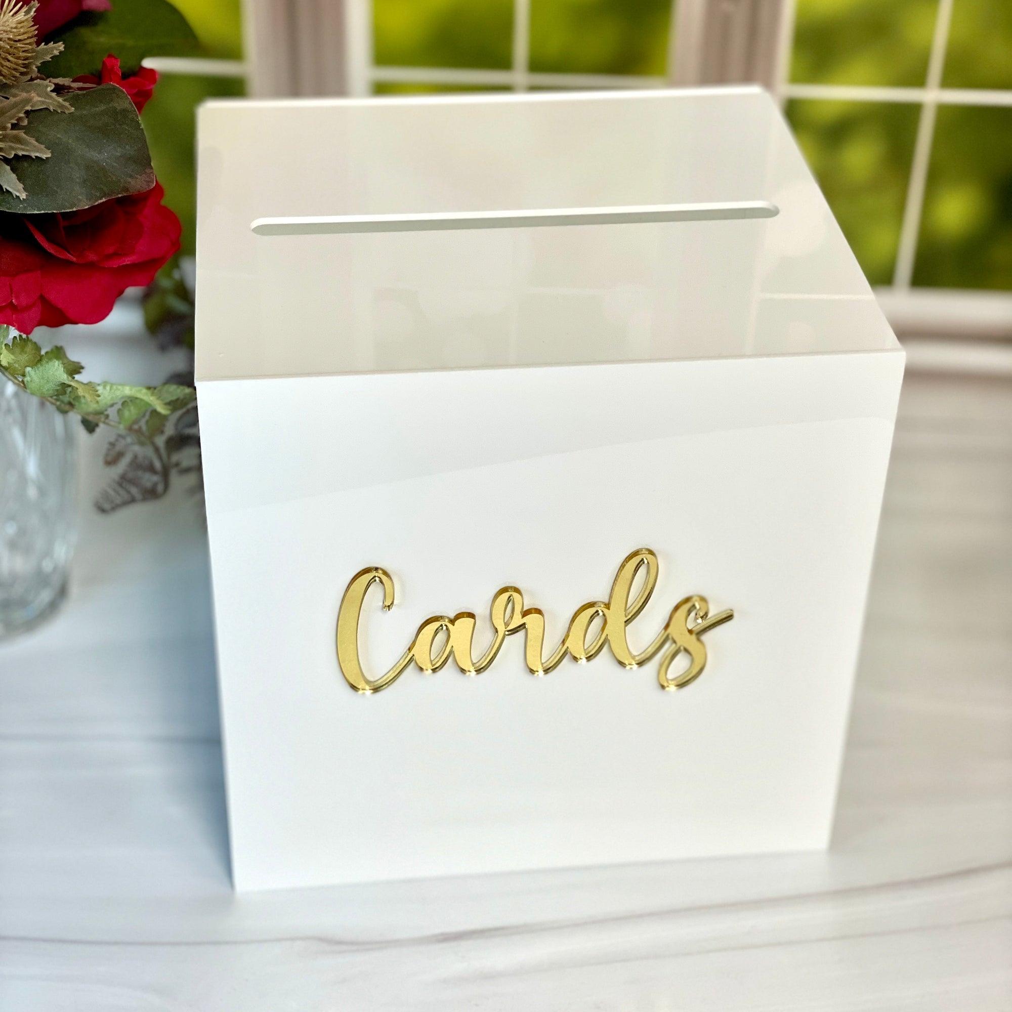 Personalized Wedding Acrylic Card Money Box