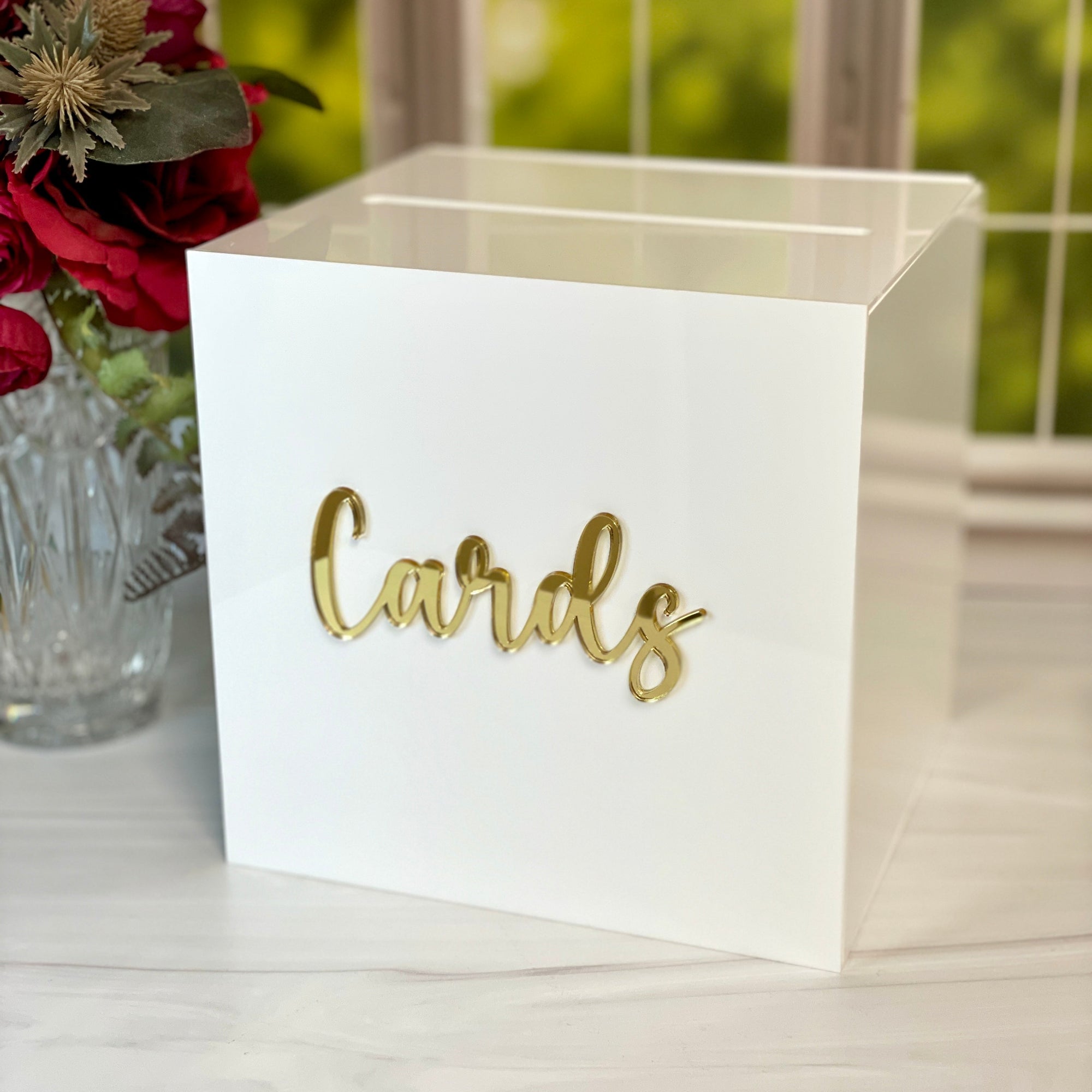 Personalized Wedding Acrylic Card Money Box