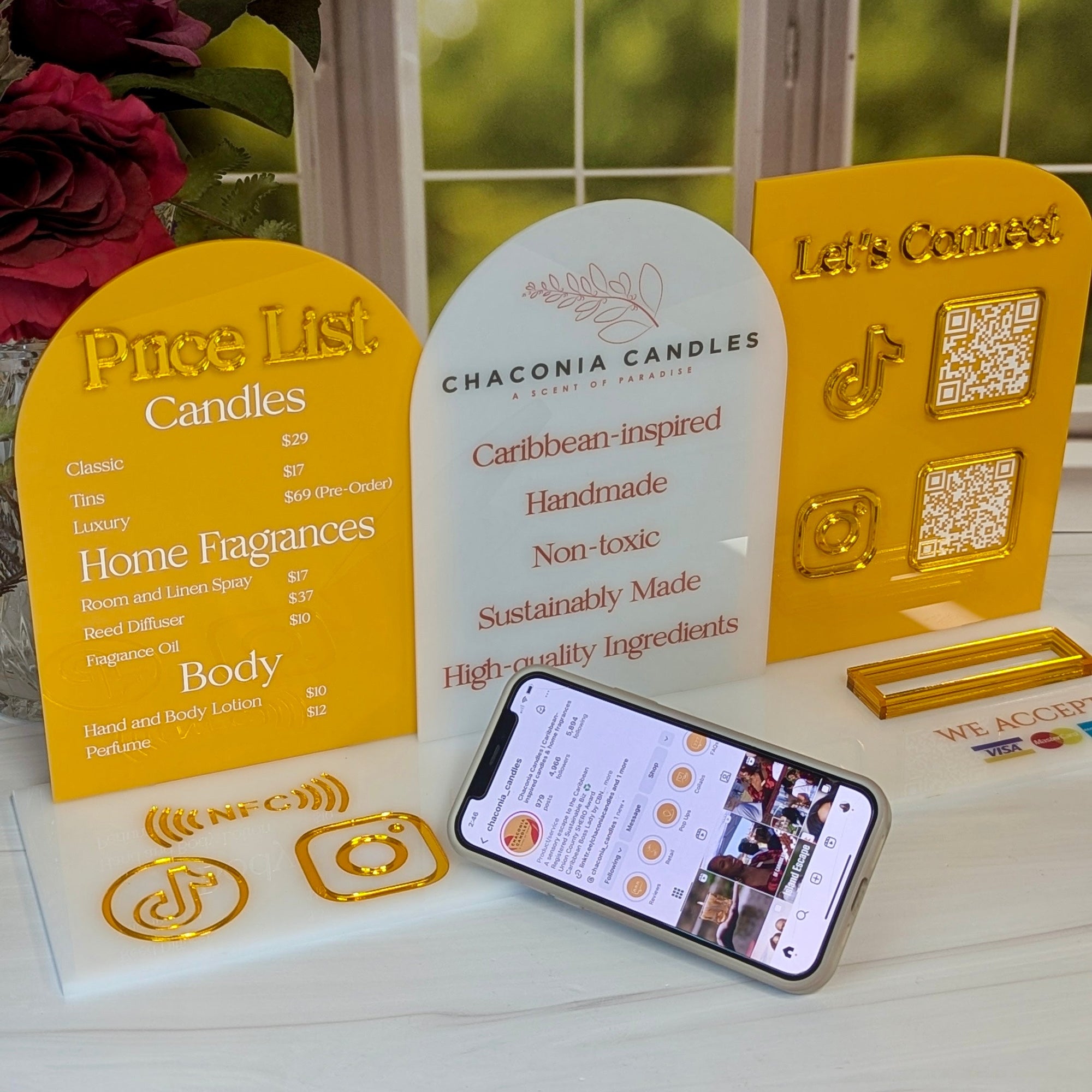 3D Business Logo NFC And QR Code Display