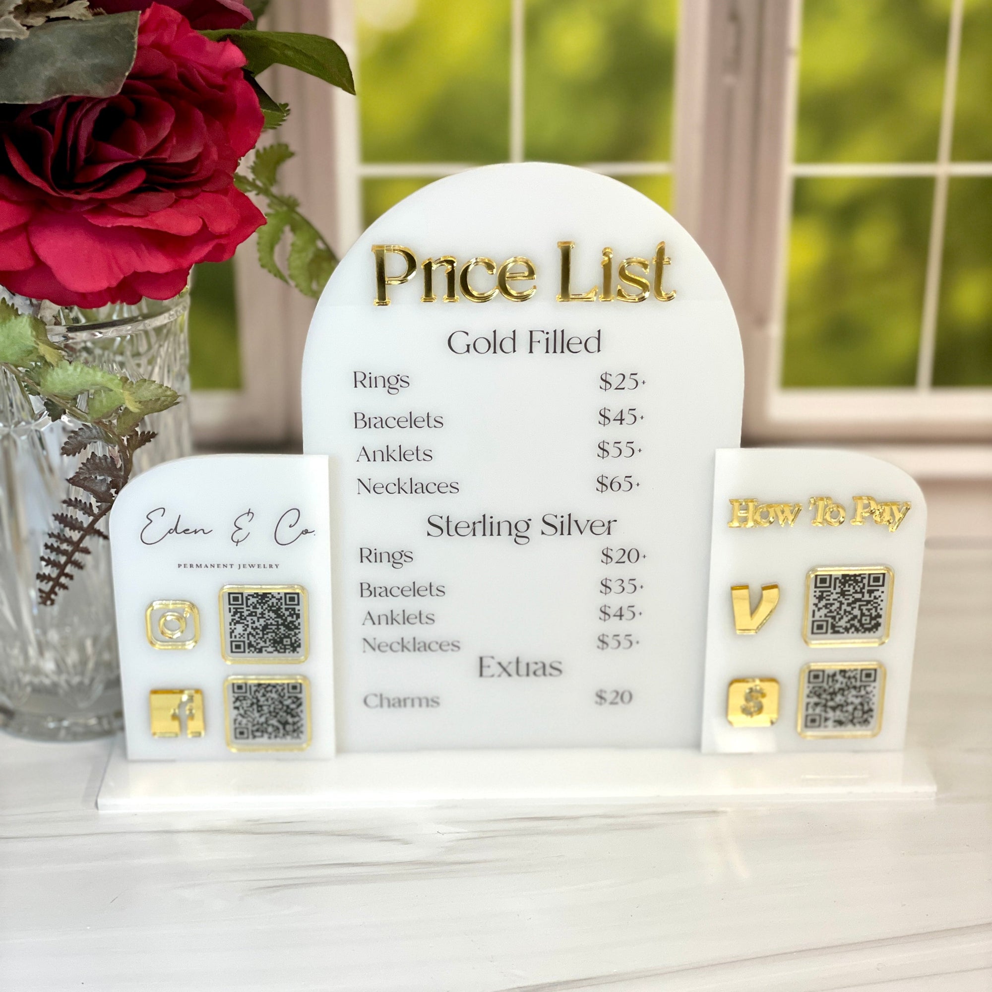 Small Business Craft Fair Vendor QR Code Scan Sign With Business Logo