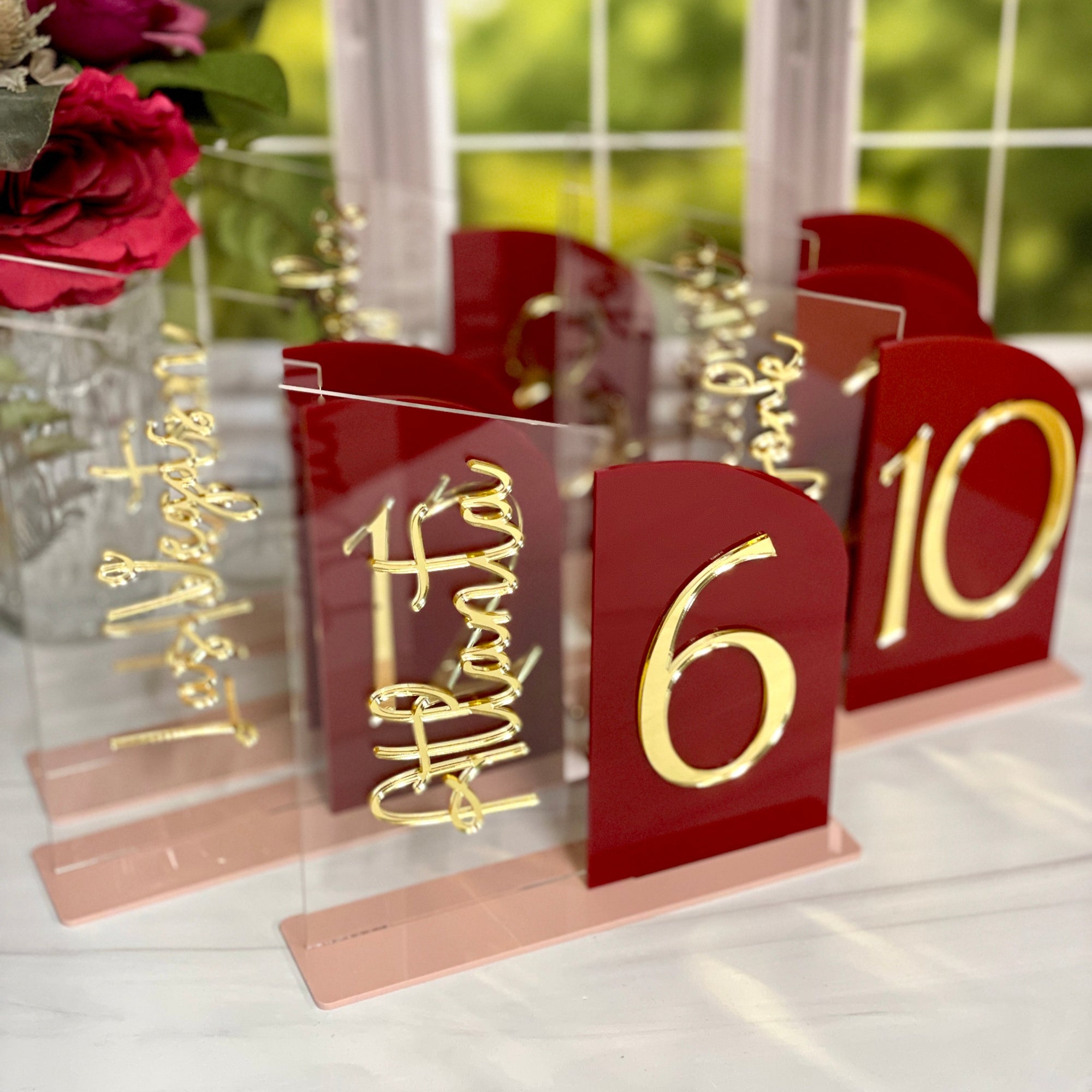 Travel Theme Table Numbers