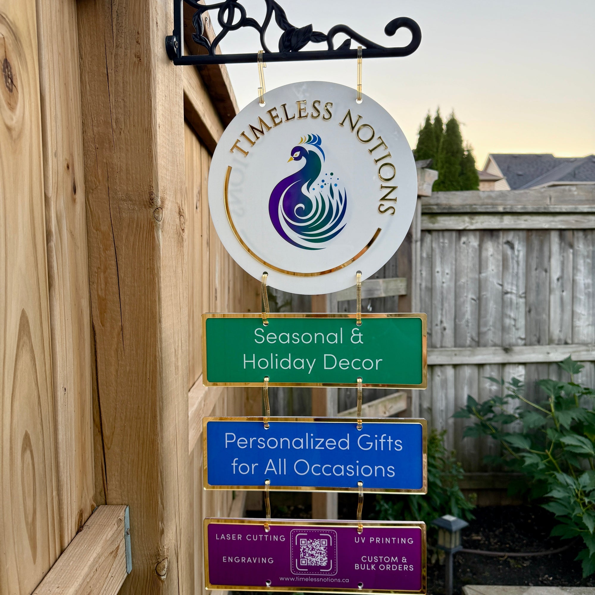 Laneway Market Sign – Custom Acrylic Hanging Sign for Vendors & Events