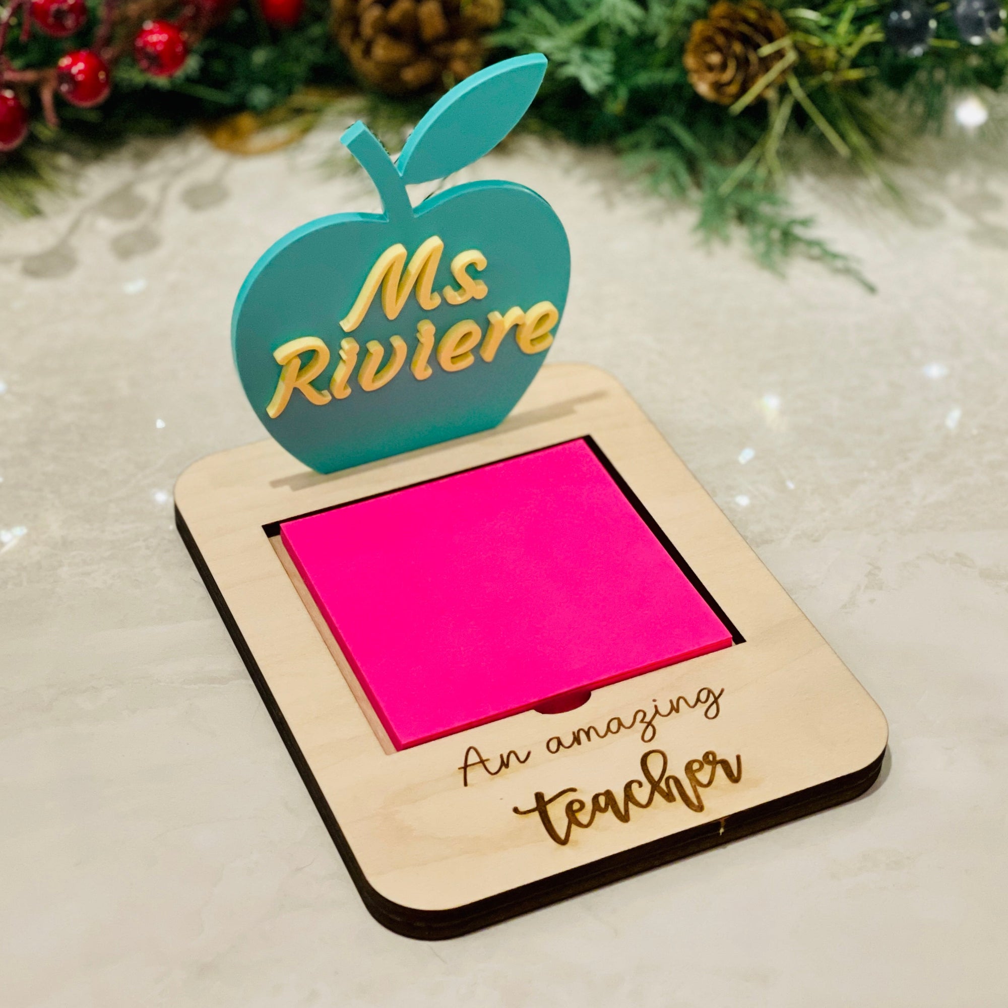 Personalized Sticky Note Holder