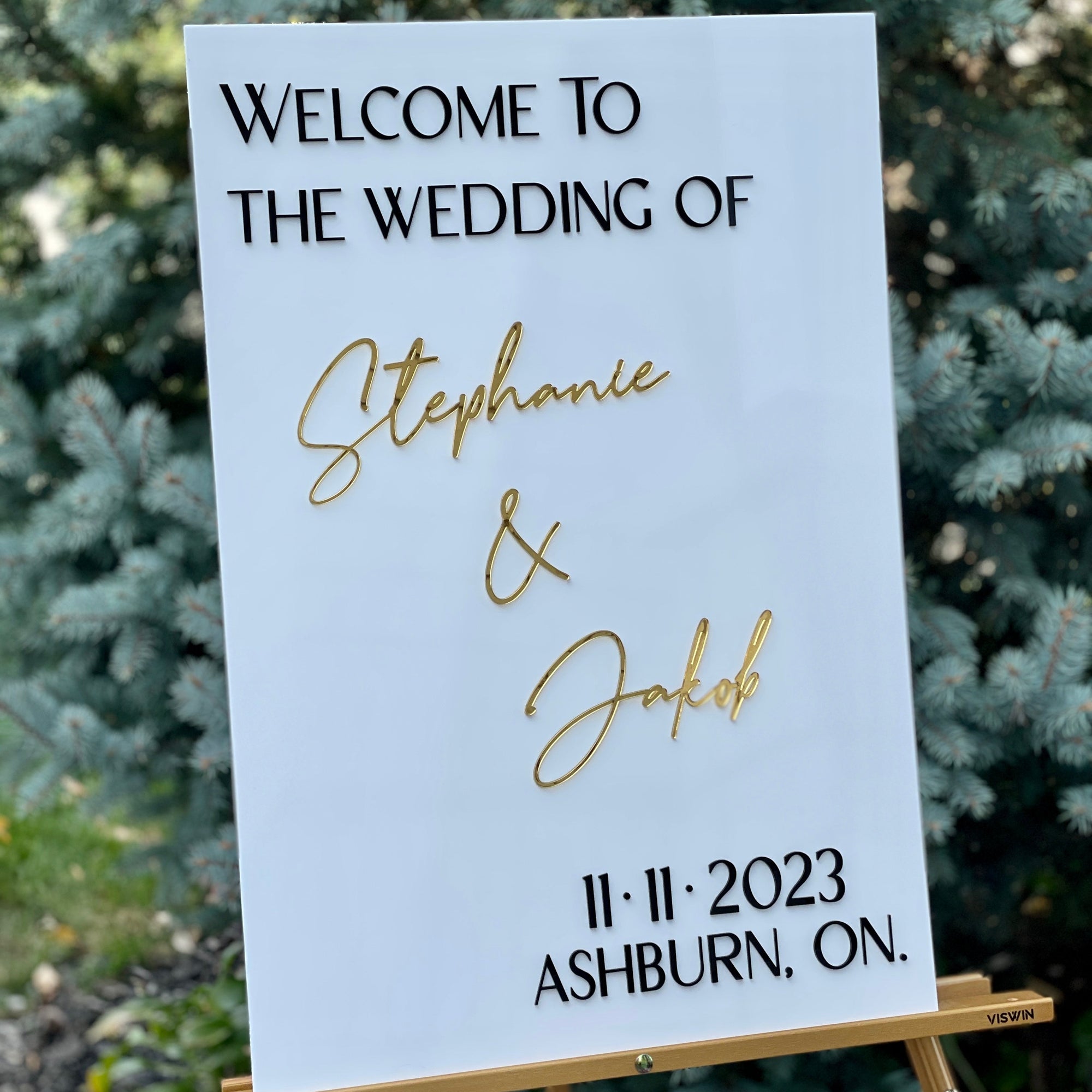 Personalized Wedding Welcome Sign