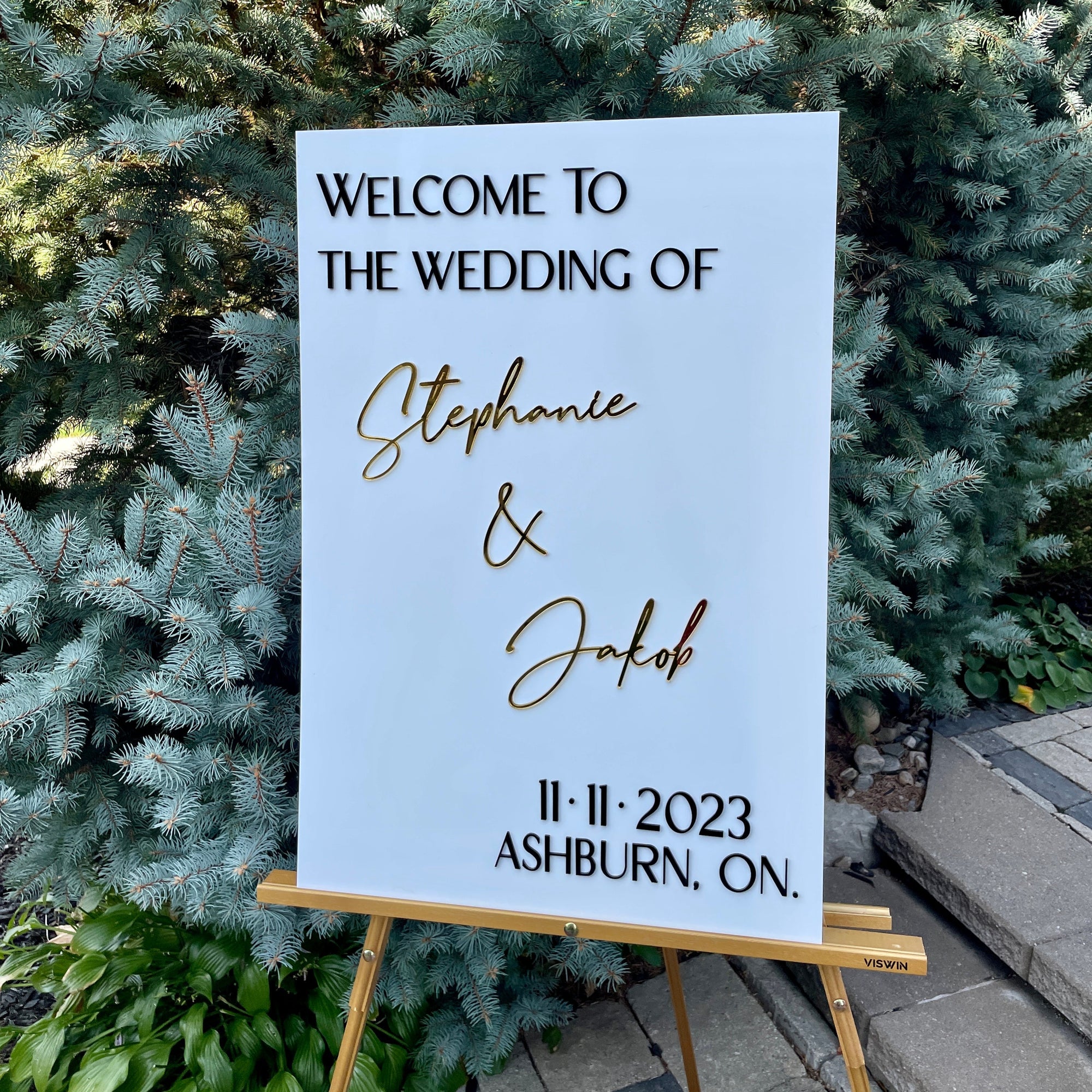 Personalized Wedding Welcome Sign